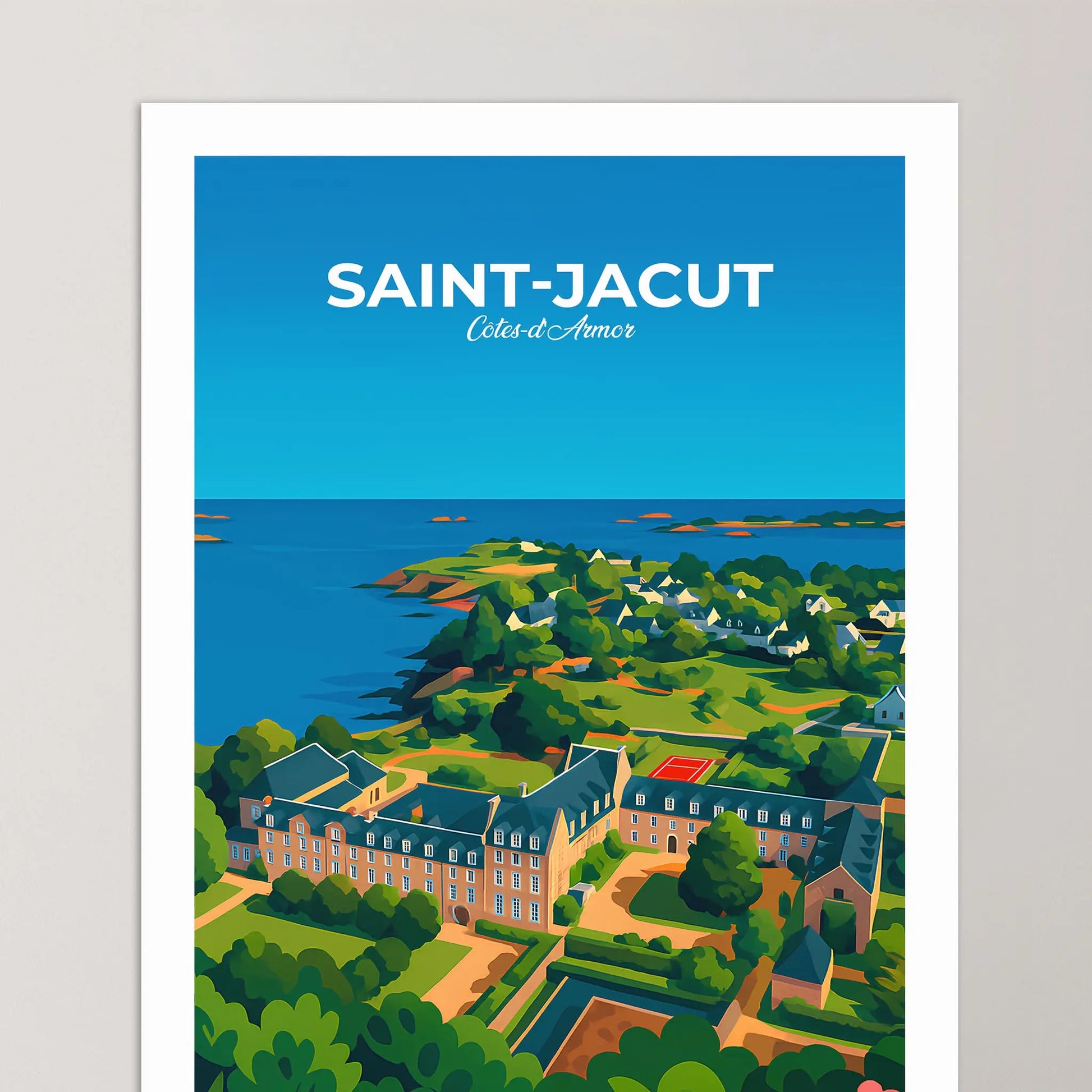 Affiche Saint-Jacut-de-la-Mer - Poster vintage, impression artistique murale