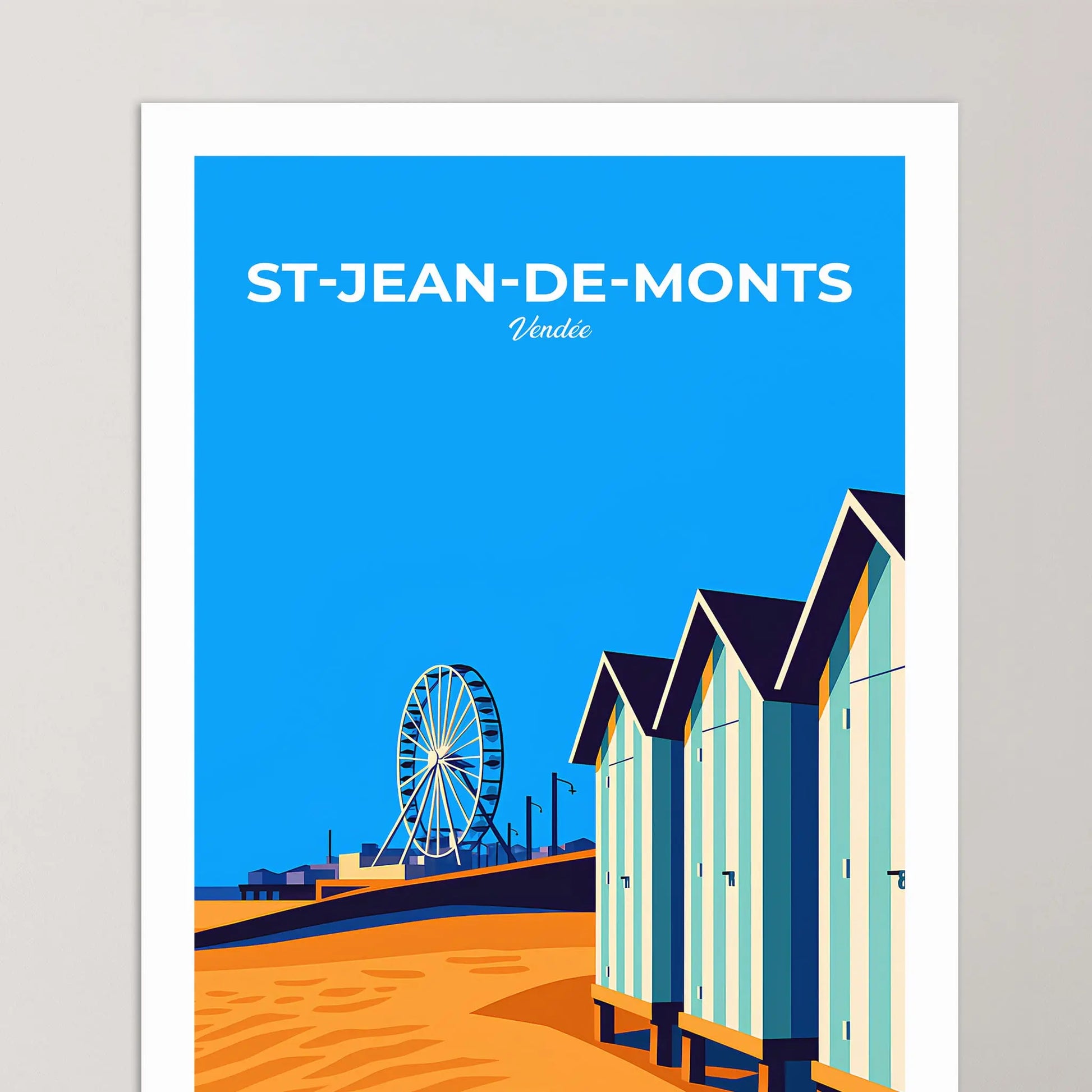 Affiche Saint-Jean-de-Monts - Poster vintage, impression artistique murale