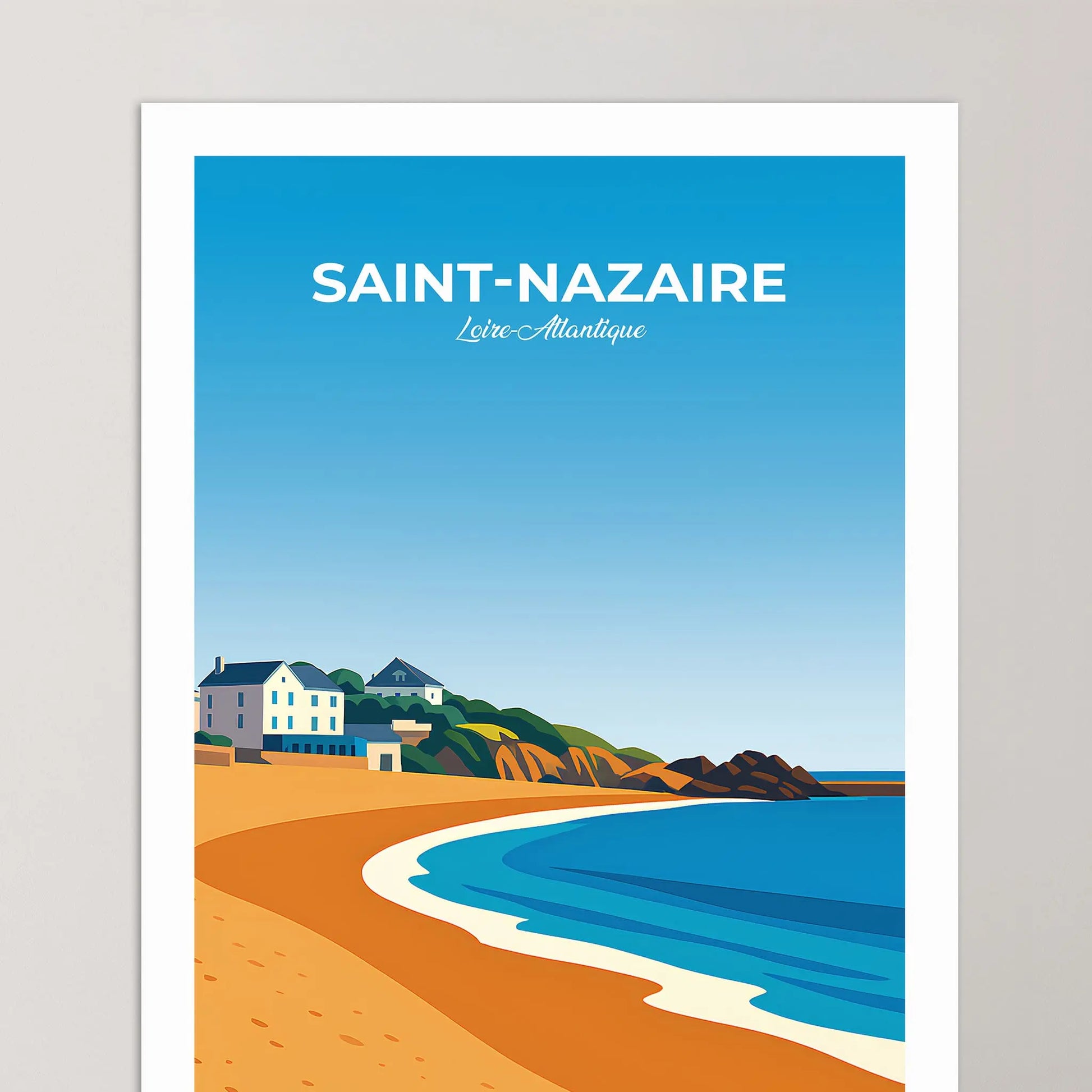 Affiche Saint-Nazaire - Poster vintage, impression artistique murale