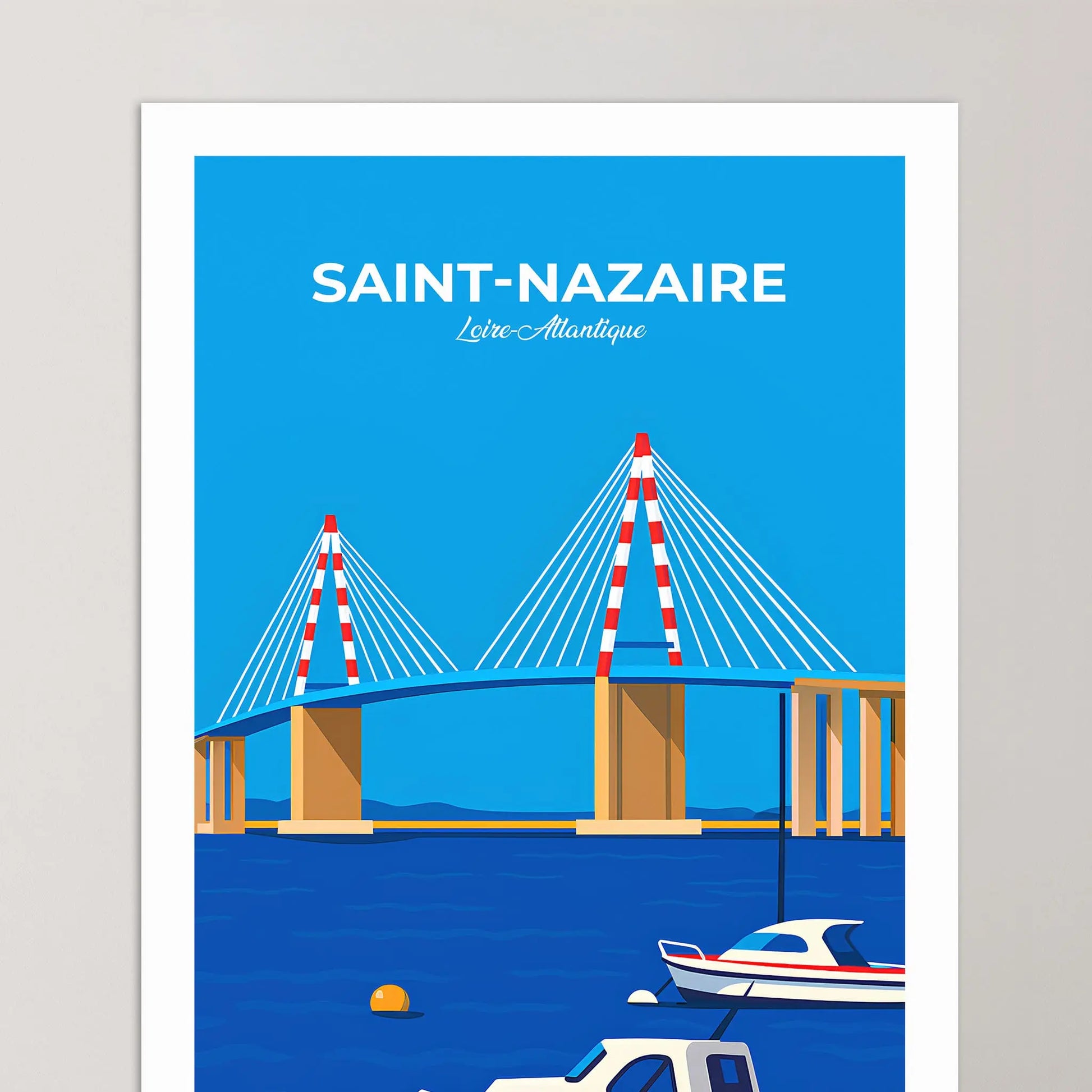 Affiche Saint-Nazaire - Poster vintage, impression artistique murale