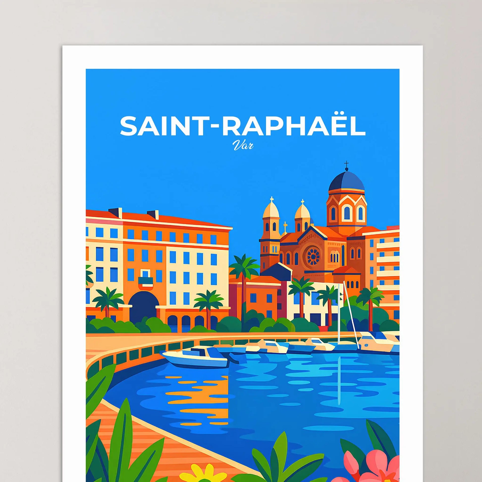 Affiche Saint-Raphaël - Poster vintage, impression artistique murale