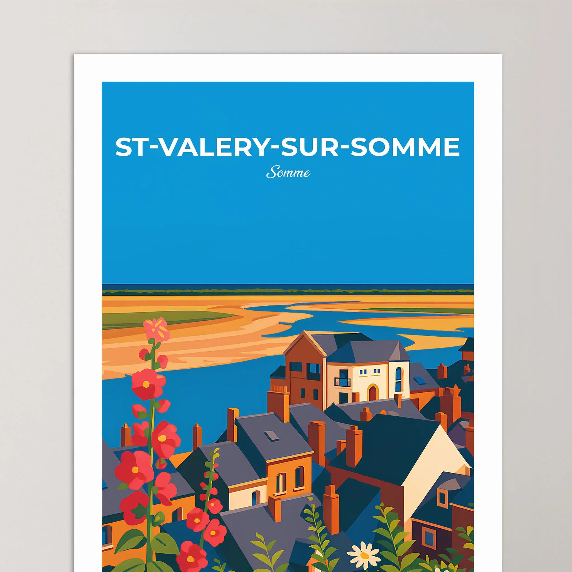 Affiche Saint-Valery-sur-Somme - Poster vintage, impression artistique murale