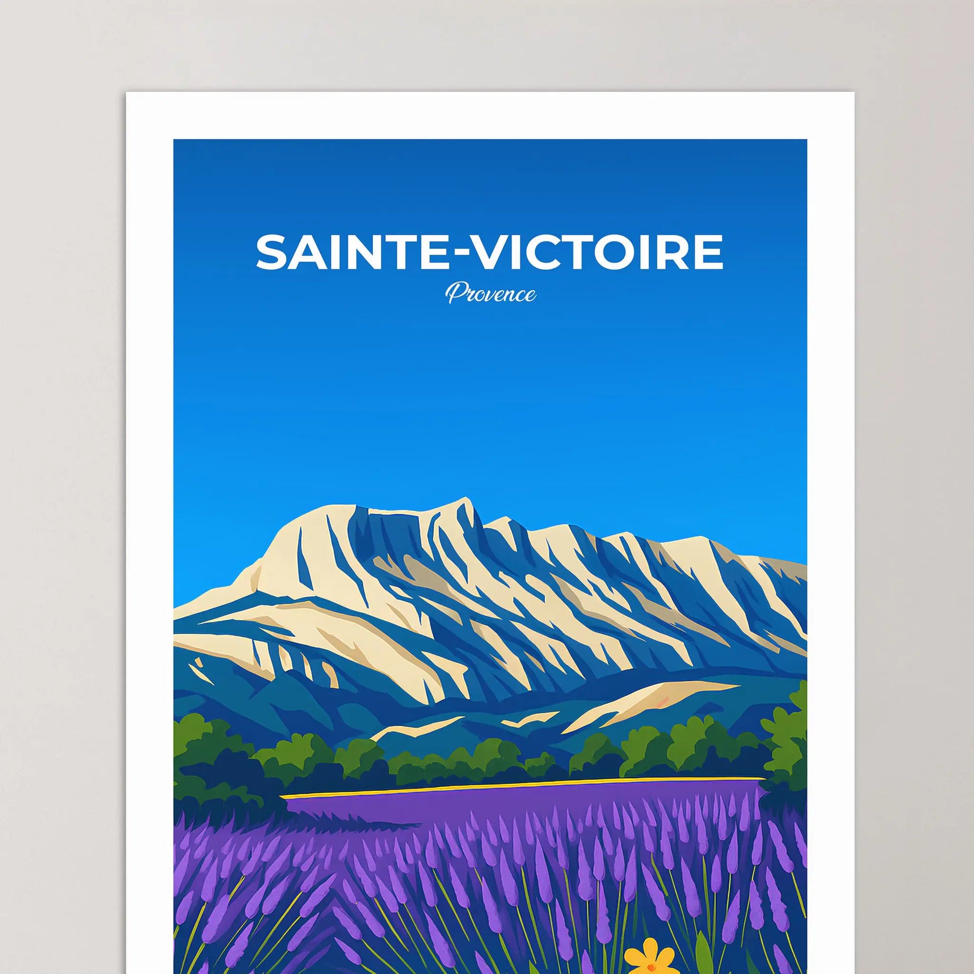 Affiche Sainte-Victoire - Poster vintage, impression artistique murale
