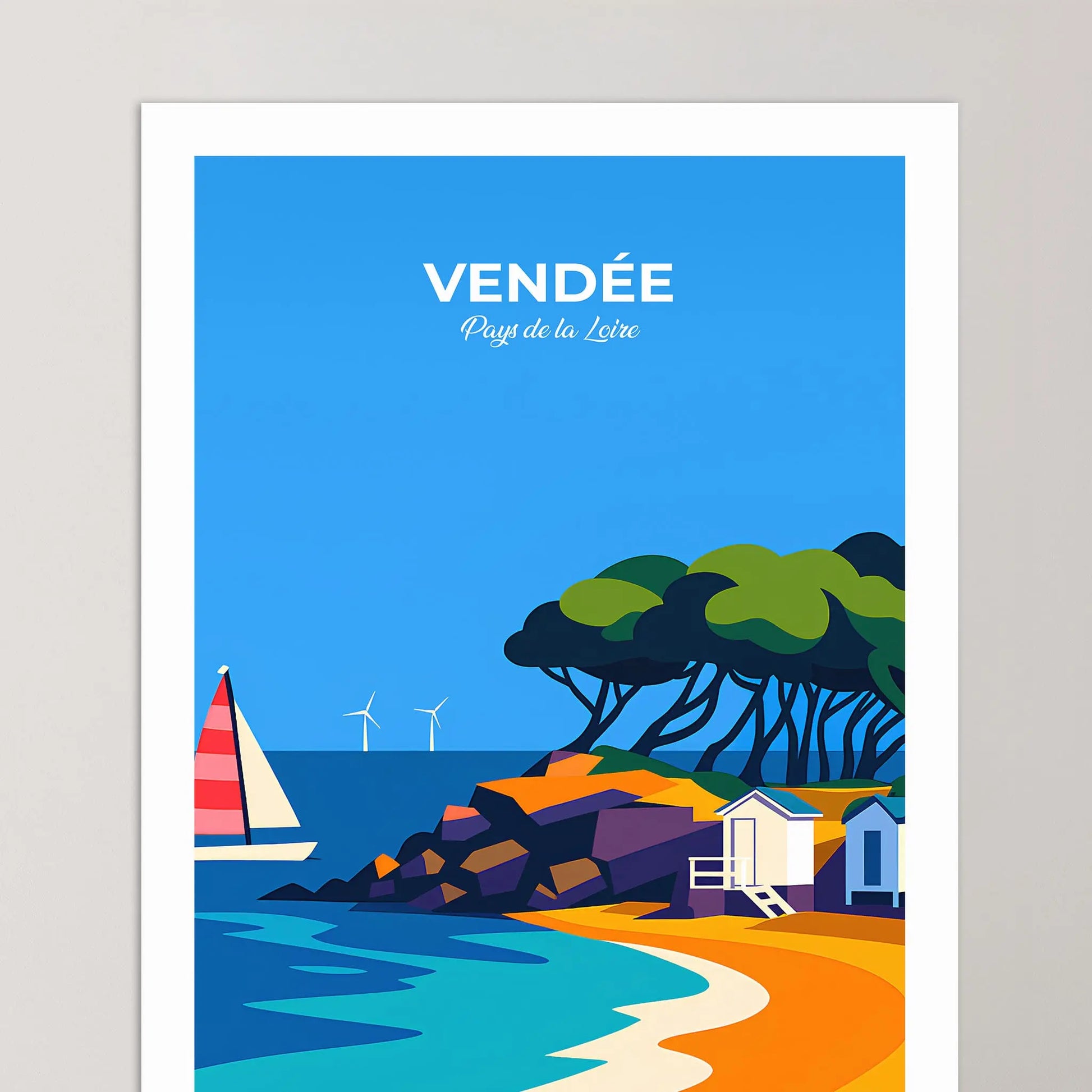 Affiche Vendée - Poster vintage, impression artistique murale