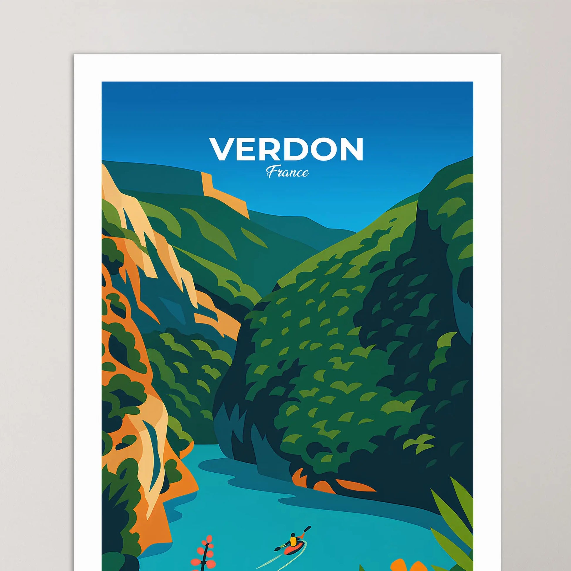 Affiche Verdon - Poster vintage, impression artistique murale