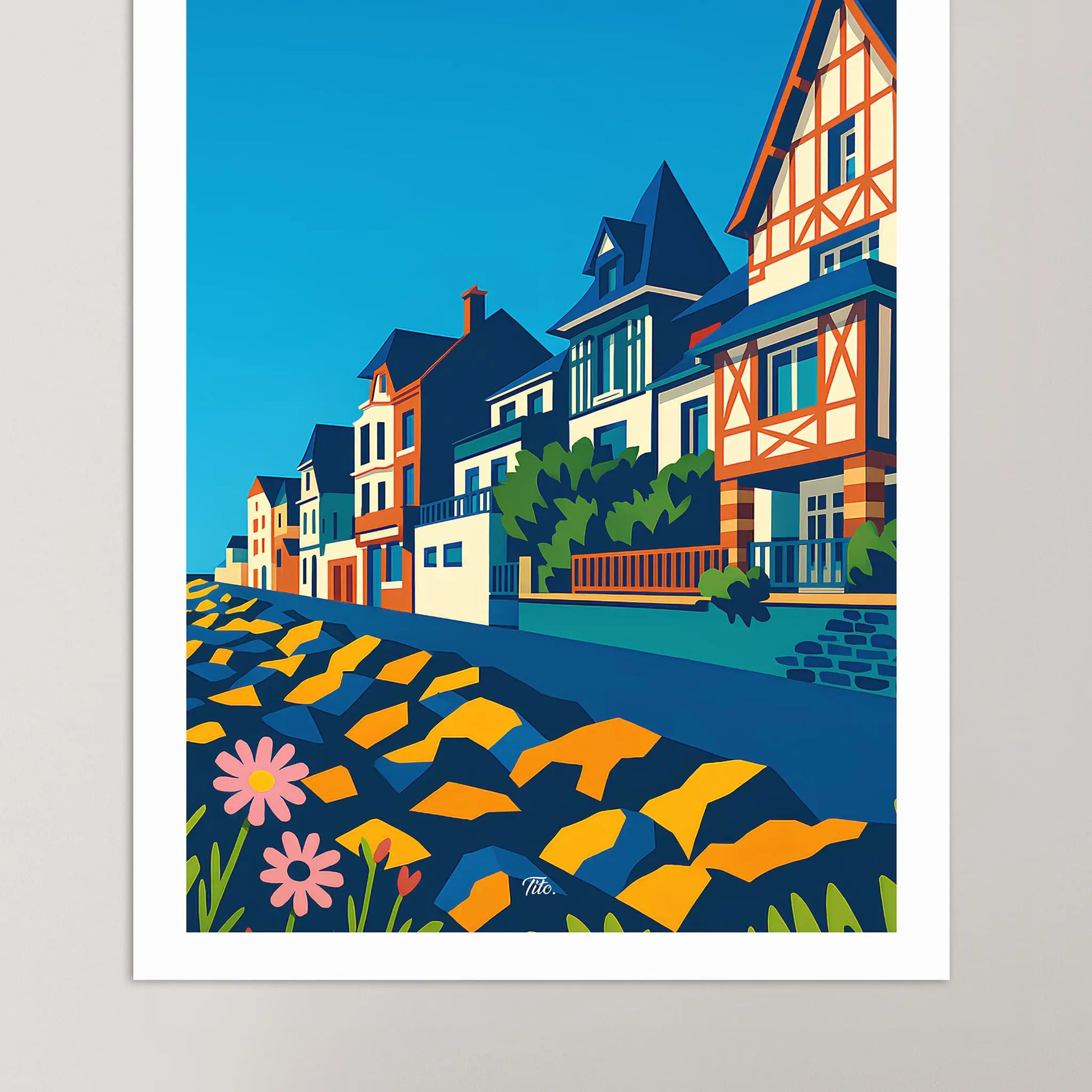 Affiche Agon-Coutainville - Poster vintage, impression artistique murale