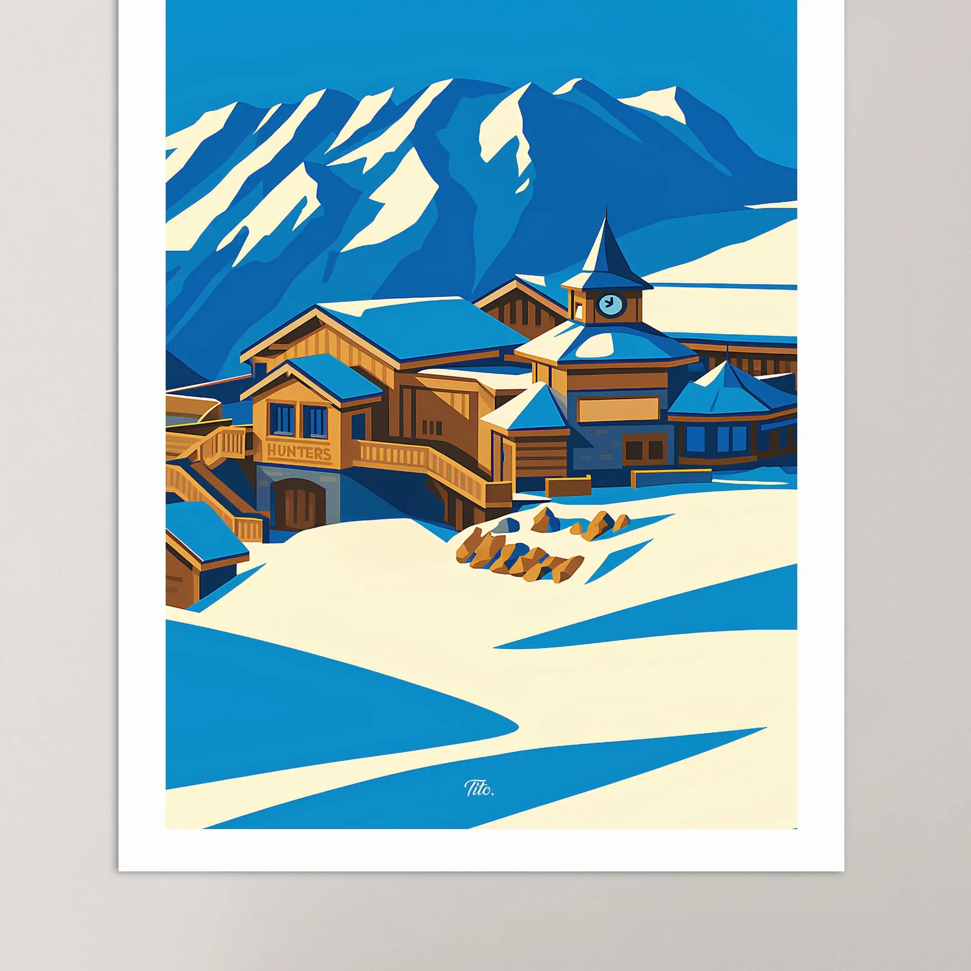 Affiche Alpe d’Huez - Poster vintage, impression artistique murale