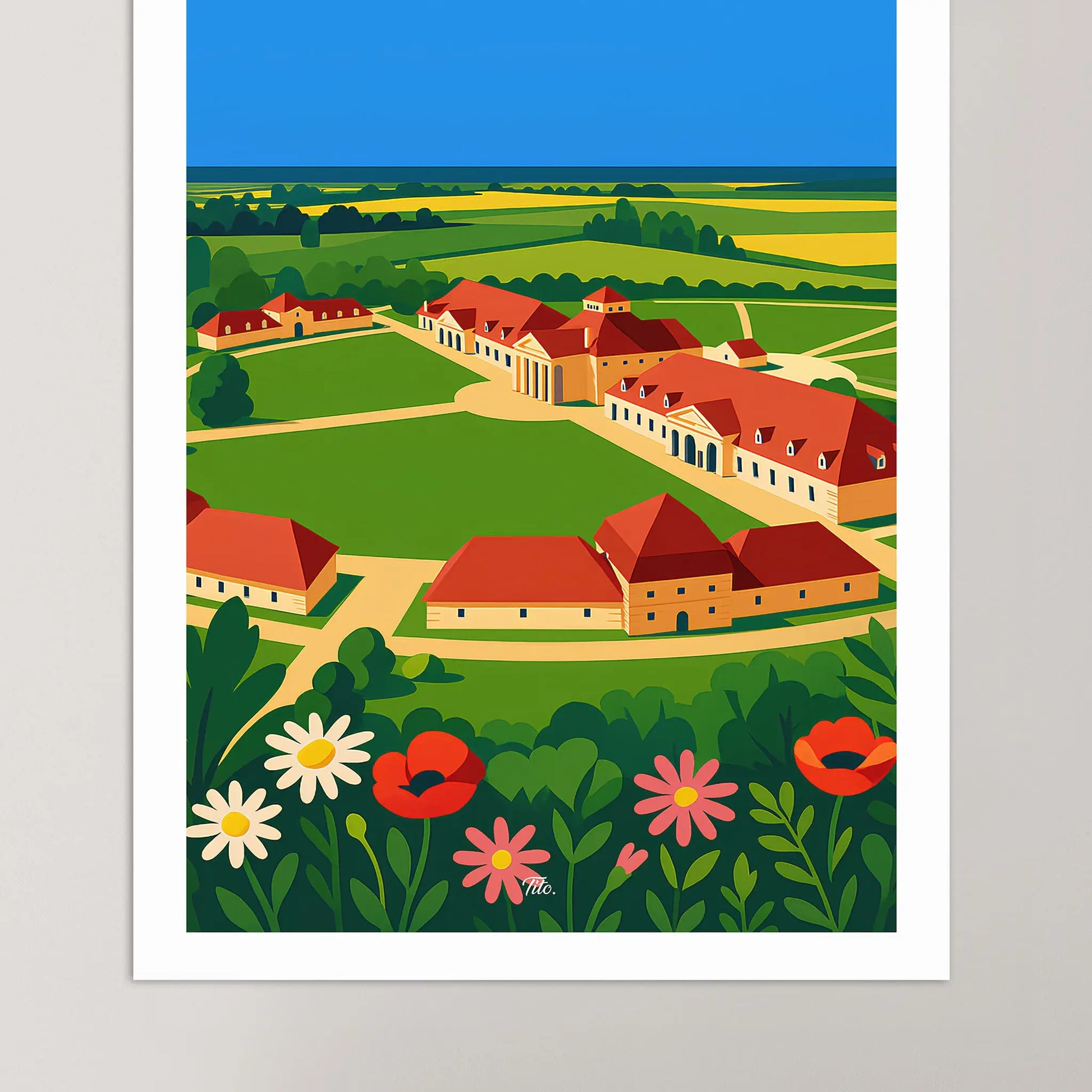 Affiche Arc-et-Senans - Poster vintage, impression artistique murale