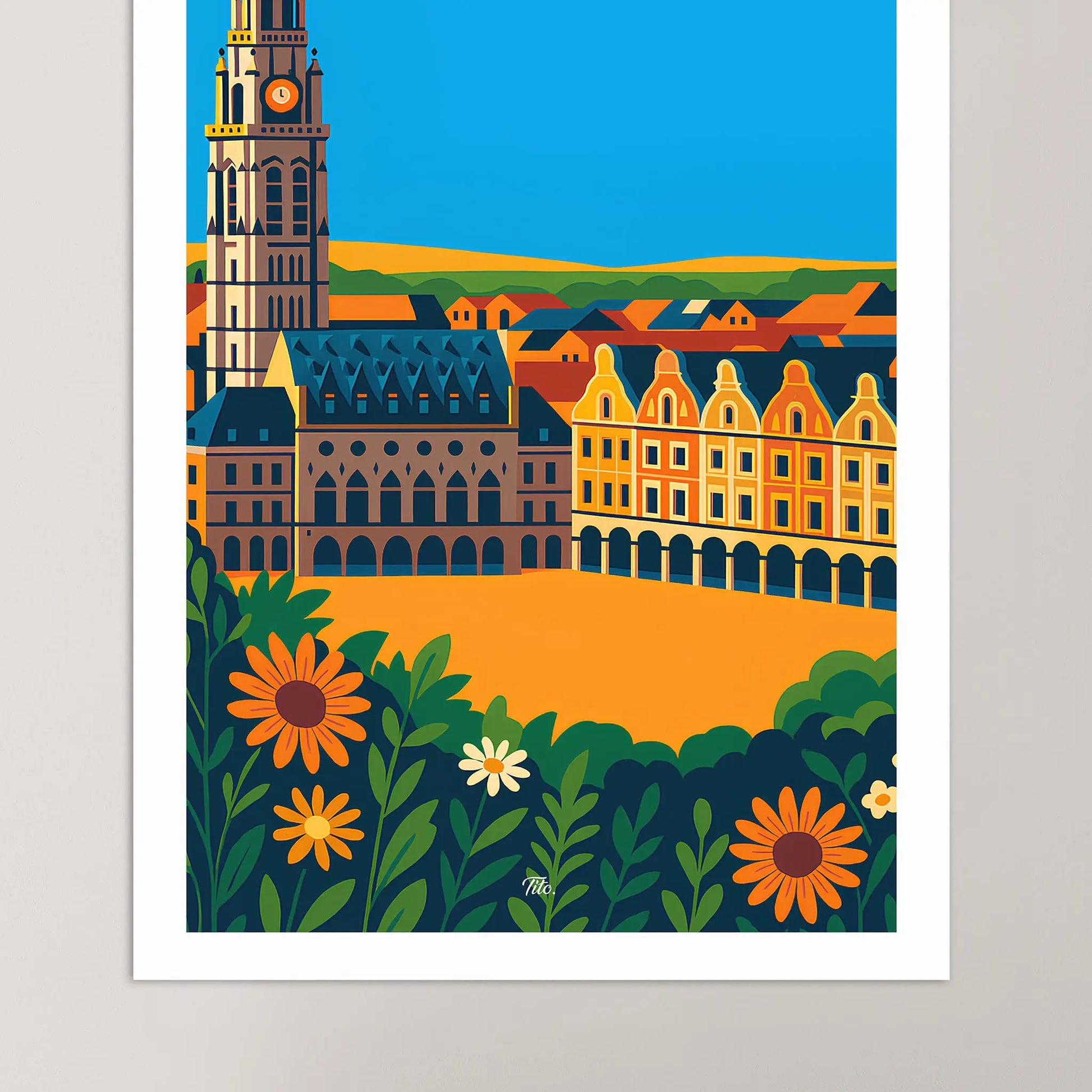 Affiche Arras - Poster vintage, impression artistique murale