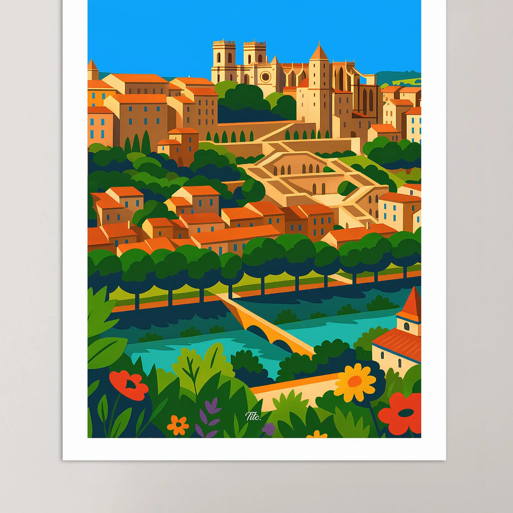 Affiche Auch - Poster vintage, impression artistique murale