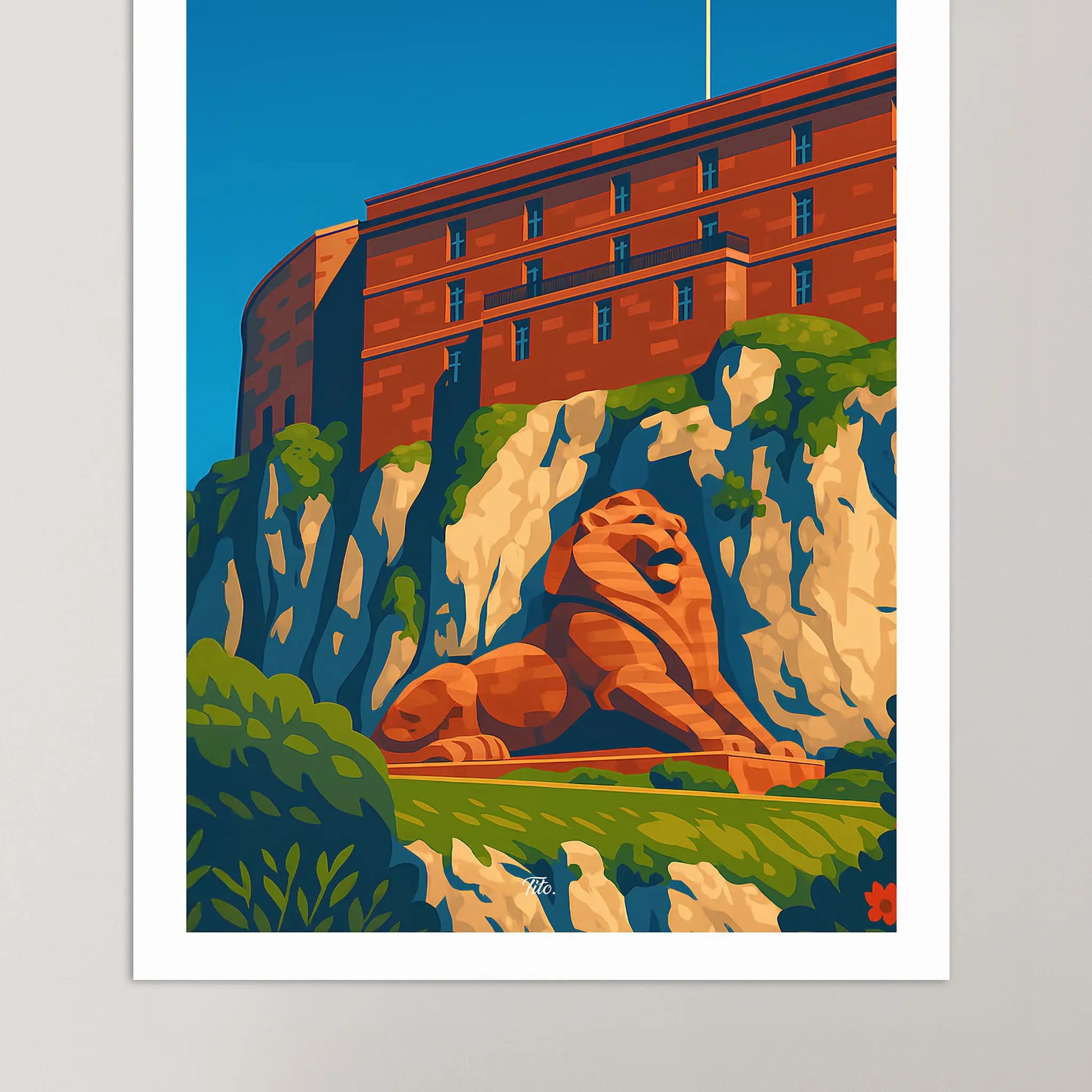 Affiche Belfort - Poster vintage, impression artistique murale