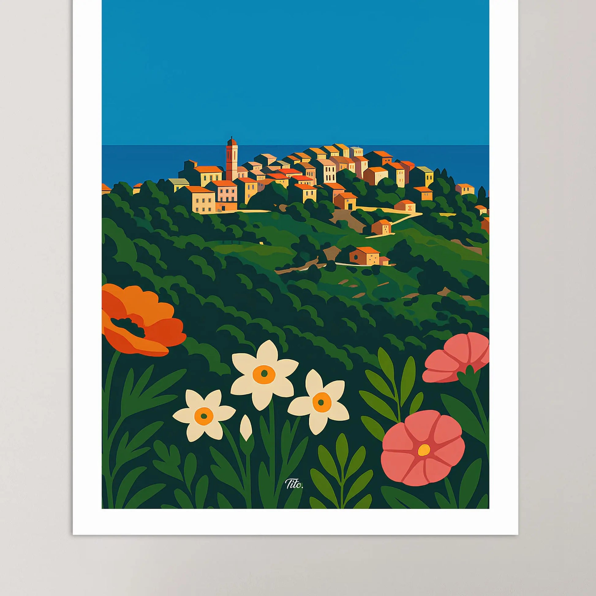 Affiche Borgo - Poster vintage, impression artistique murale