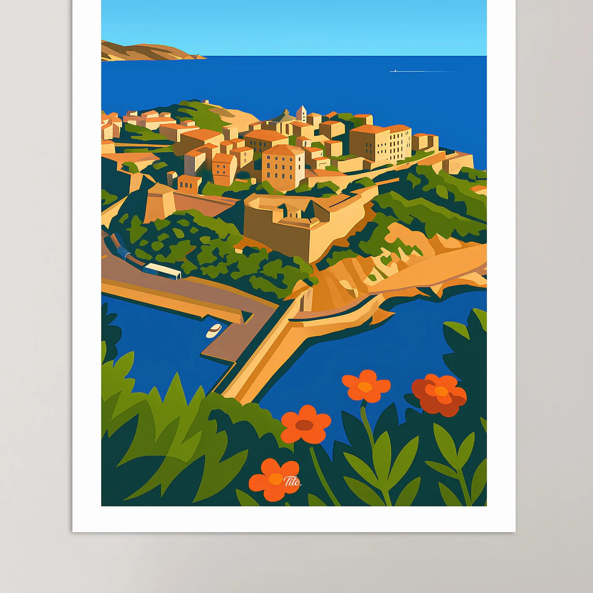 Affiche Calvi - Poster vintage, impression artistique murale