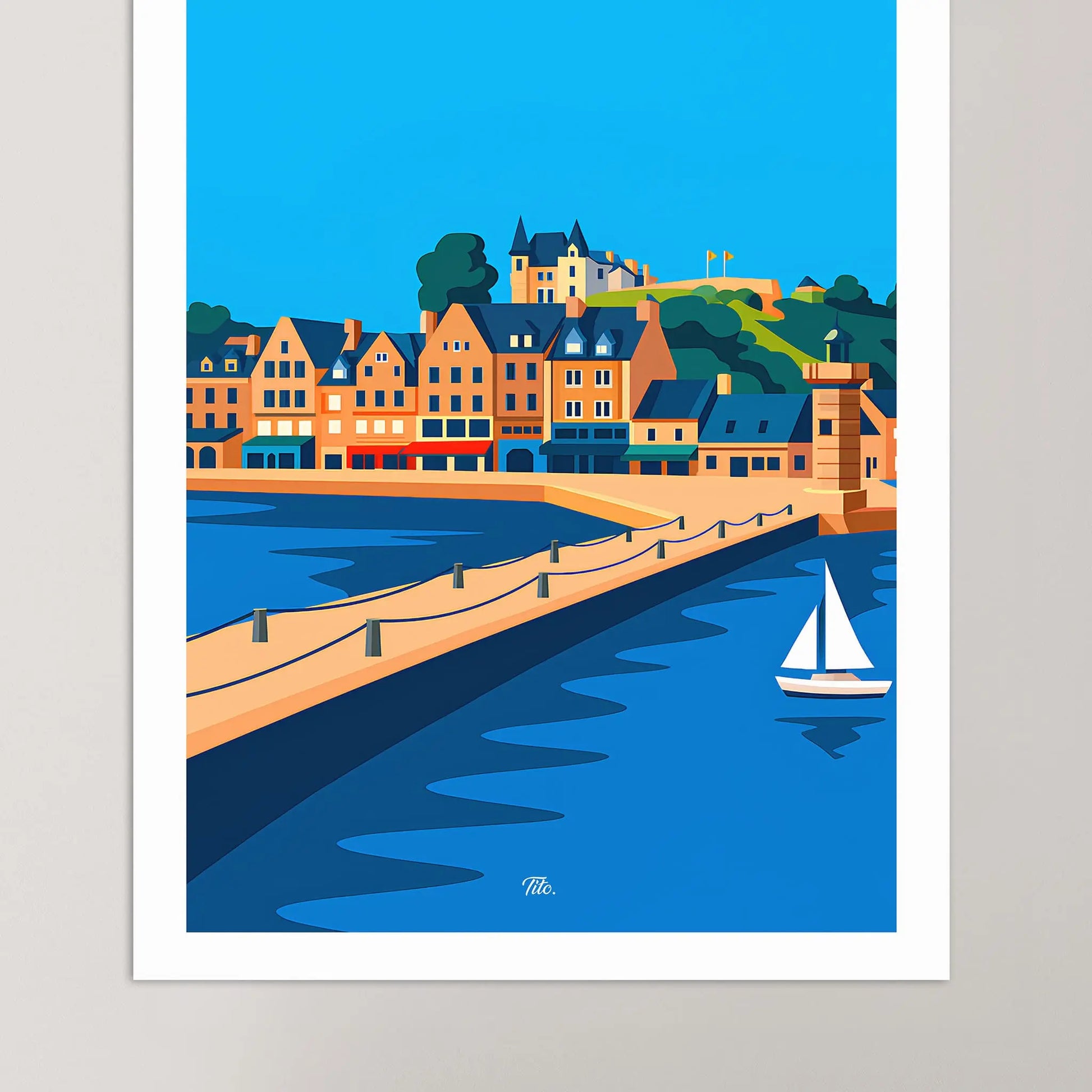 Affiche Cancale - Poster vintage, impression artistique murale