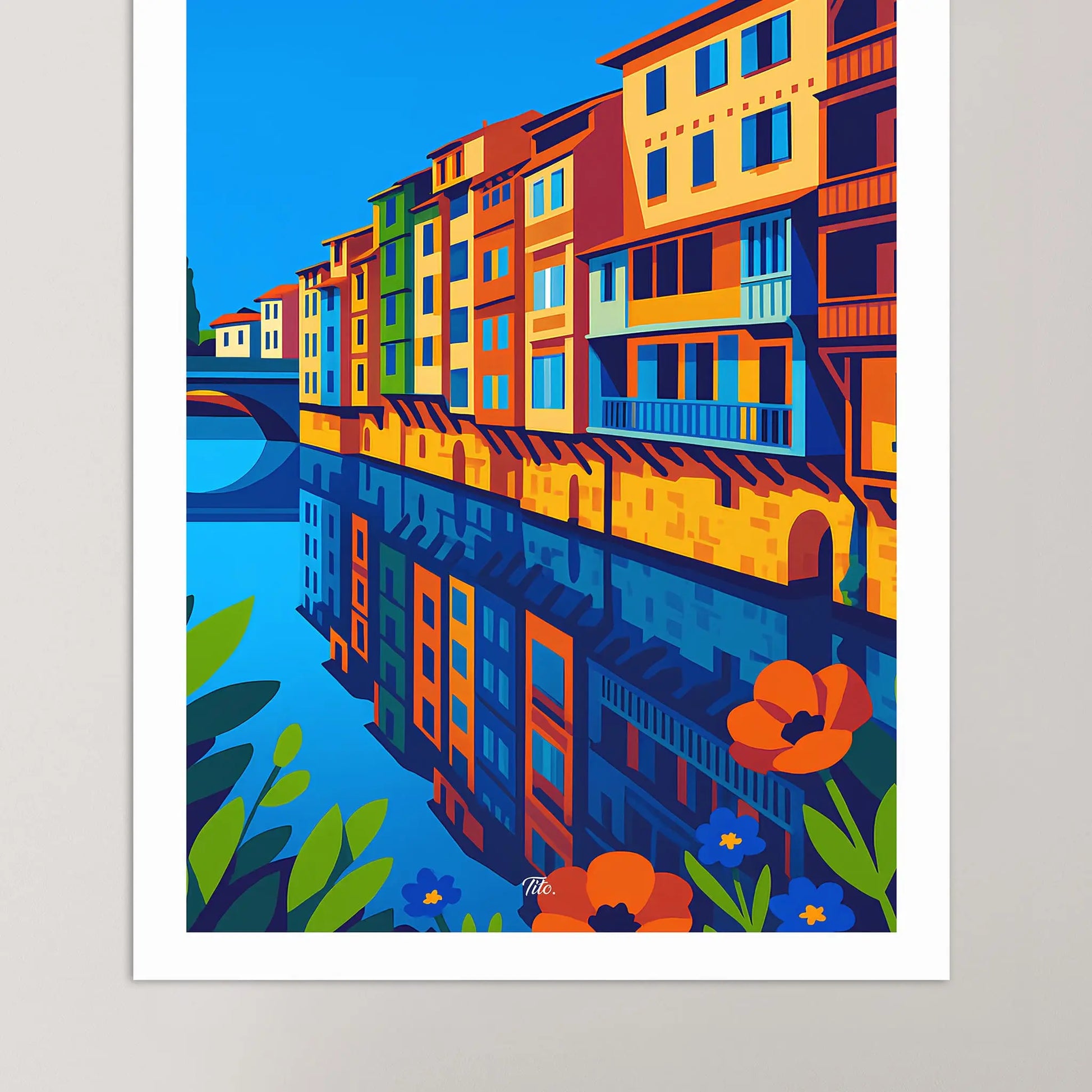 Affiche Castres - Poster vintage, impression artistique murale