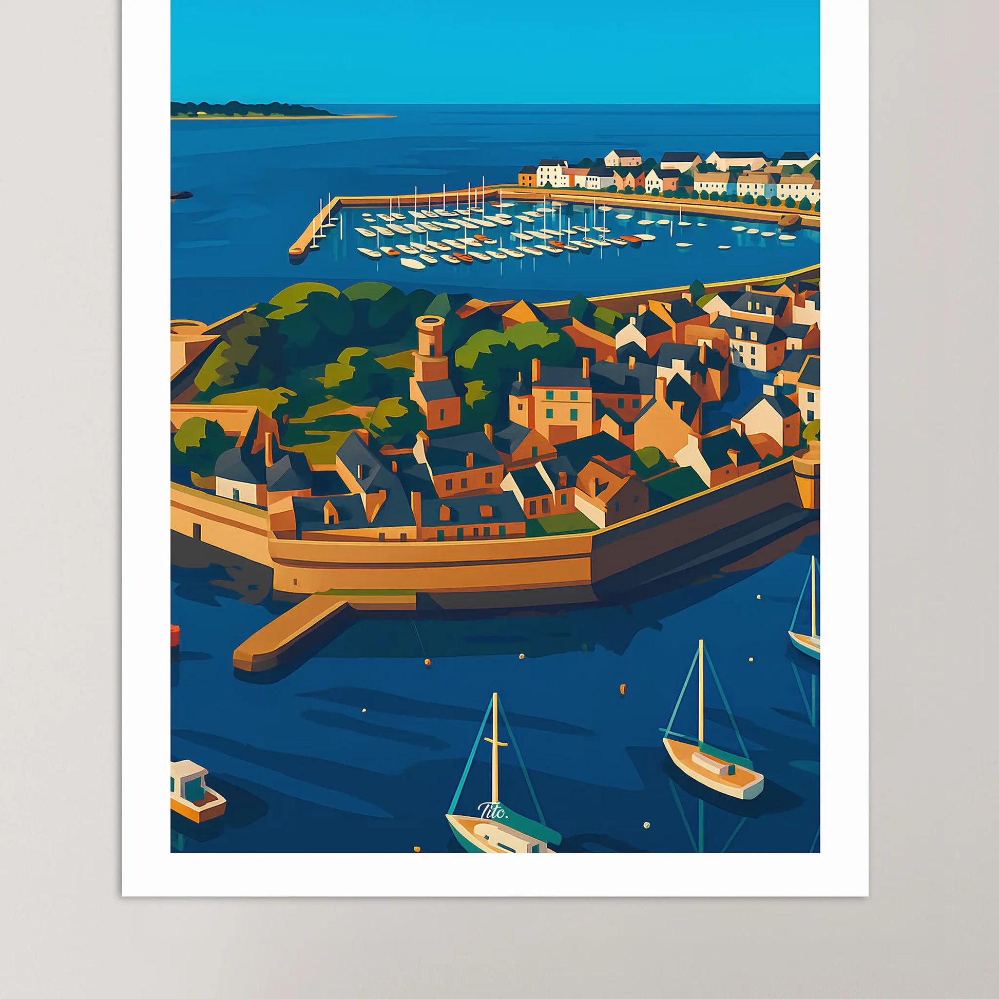 Affiche Concarneau - Poster vintage, impression artistique murale