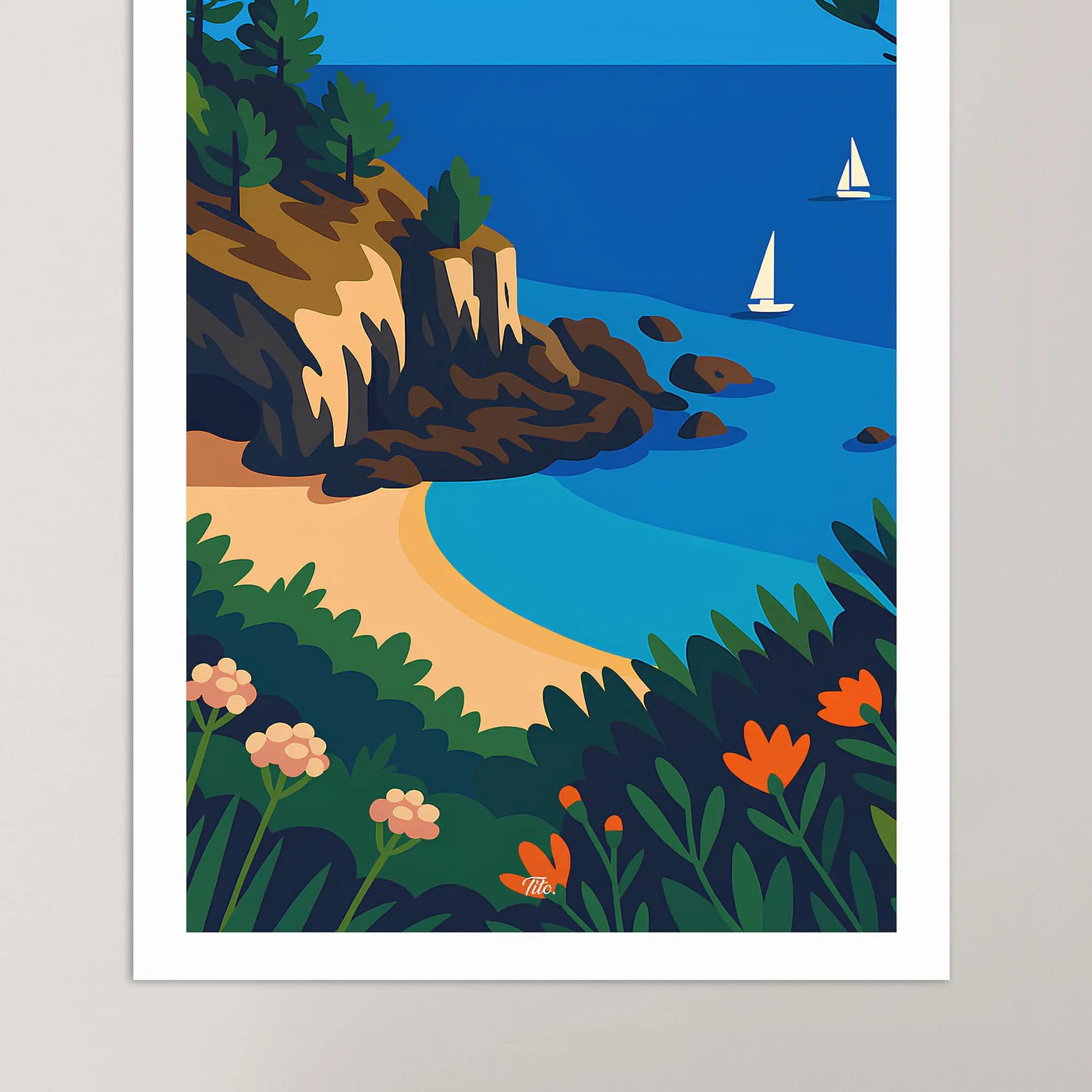 Affiche Crozon - Poster vintage, impression artistique murale