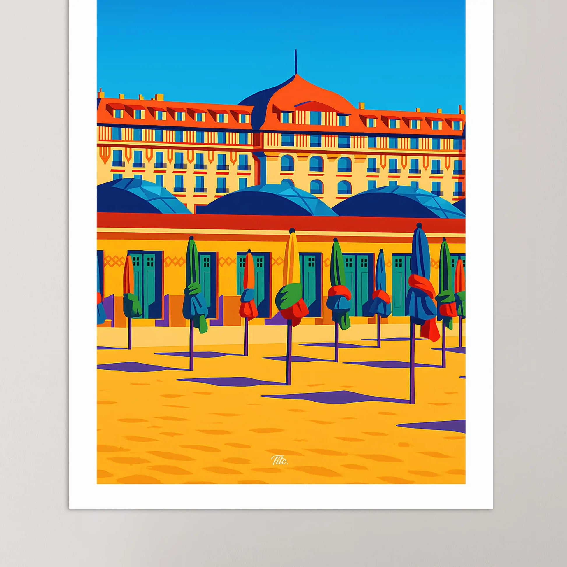 Affiche Deauville - Poster vintage, impression artistique murale