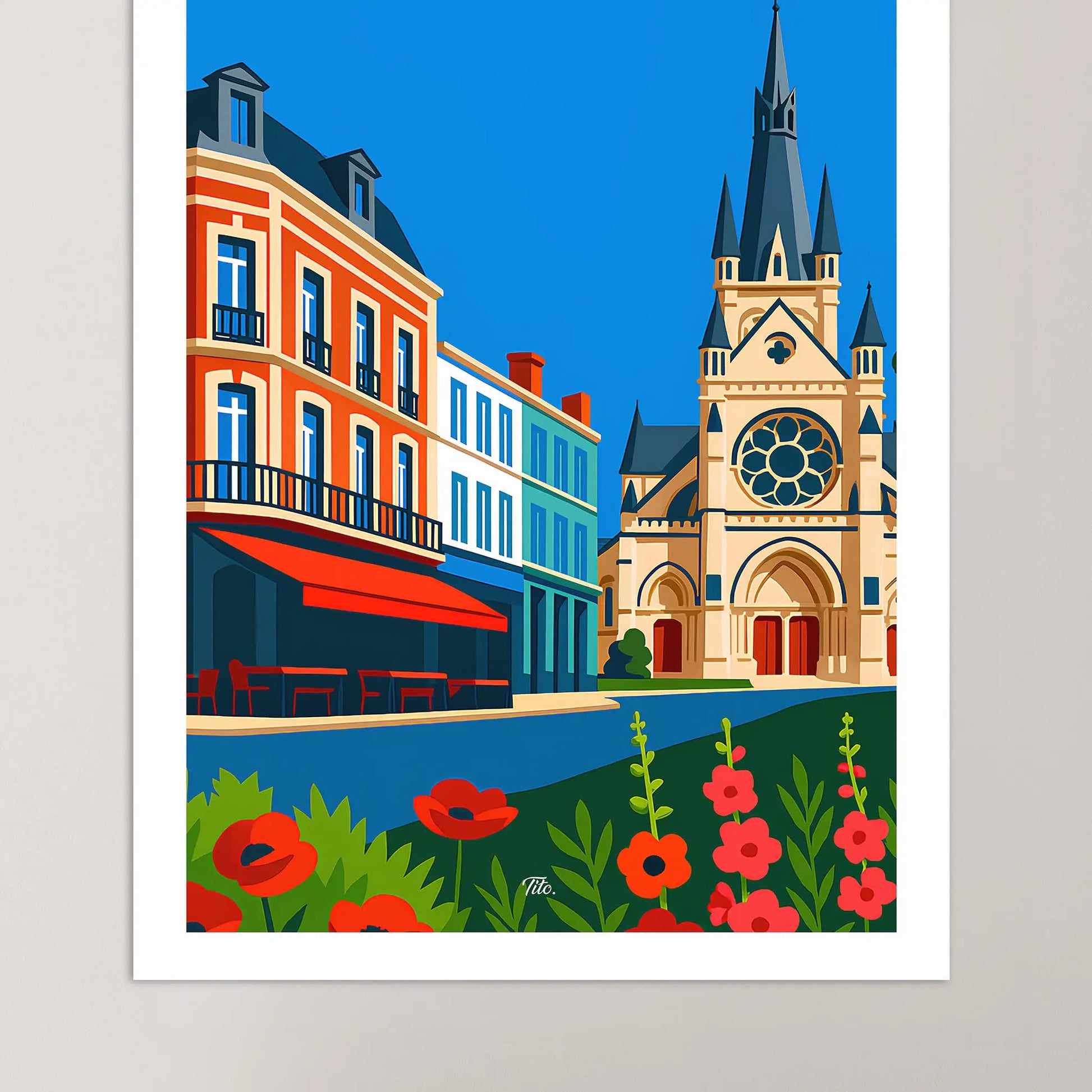 Affiche Épernay - Poster vintage, impression artistique murale