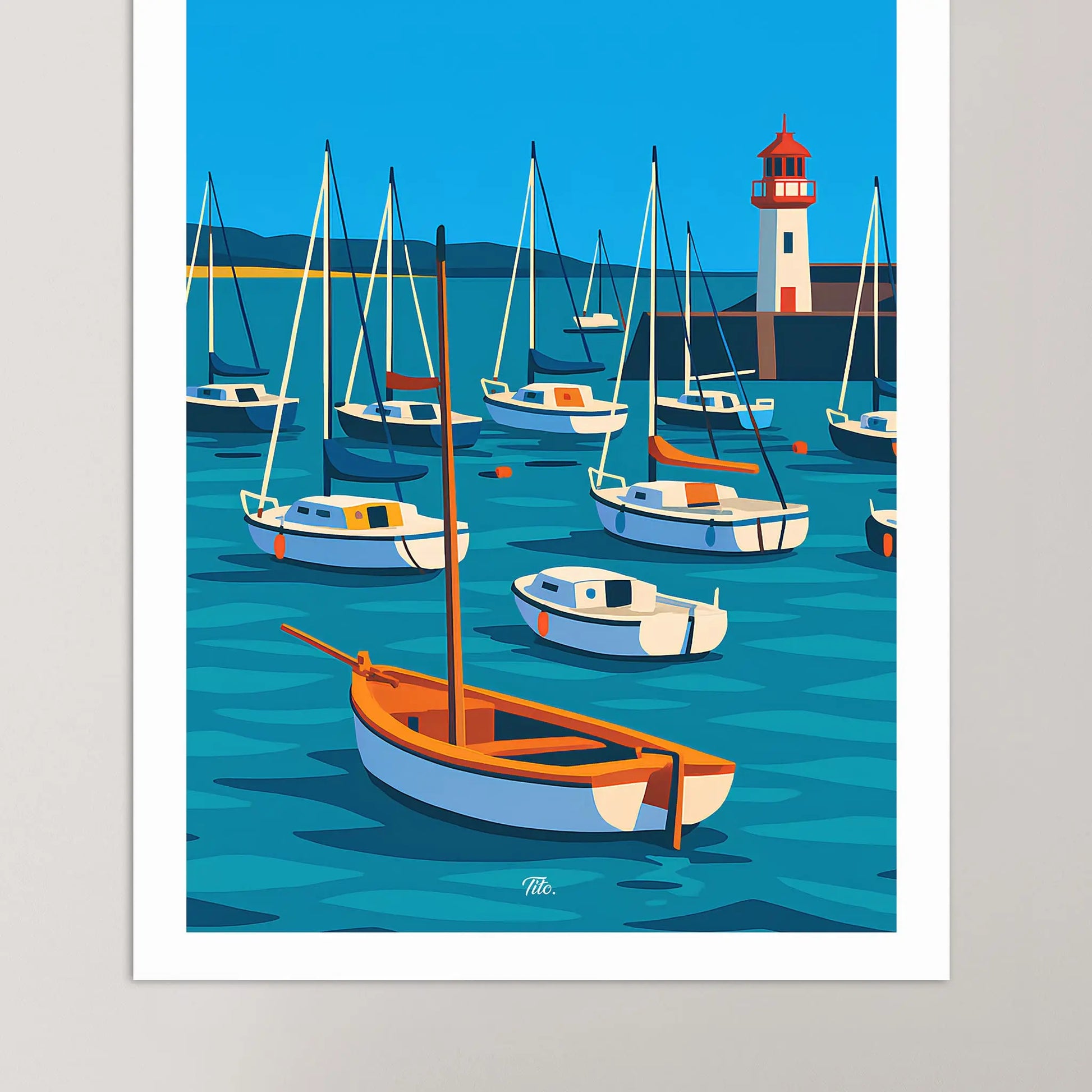 Affiche Erquy - Poster vintage, impression artistique murale