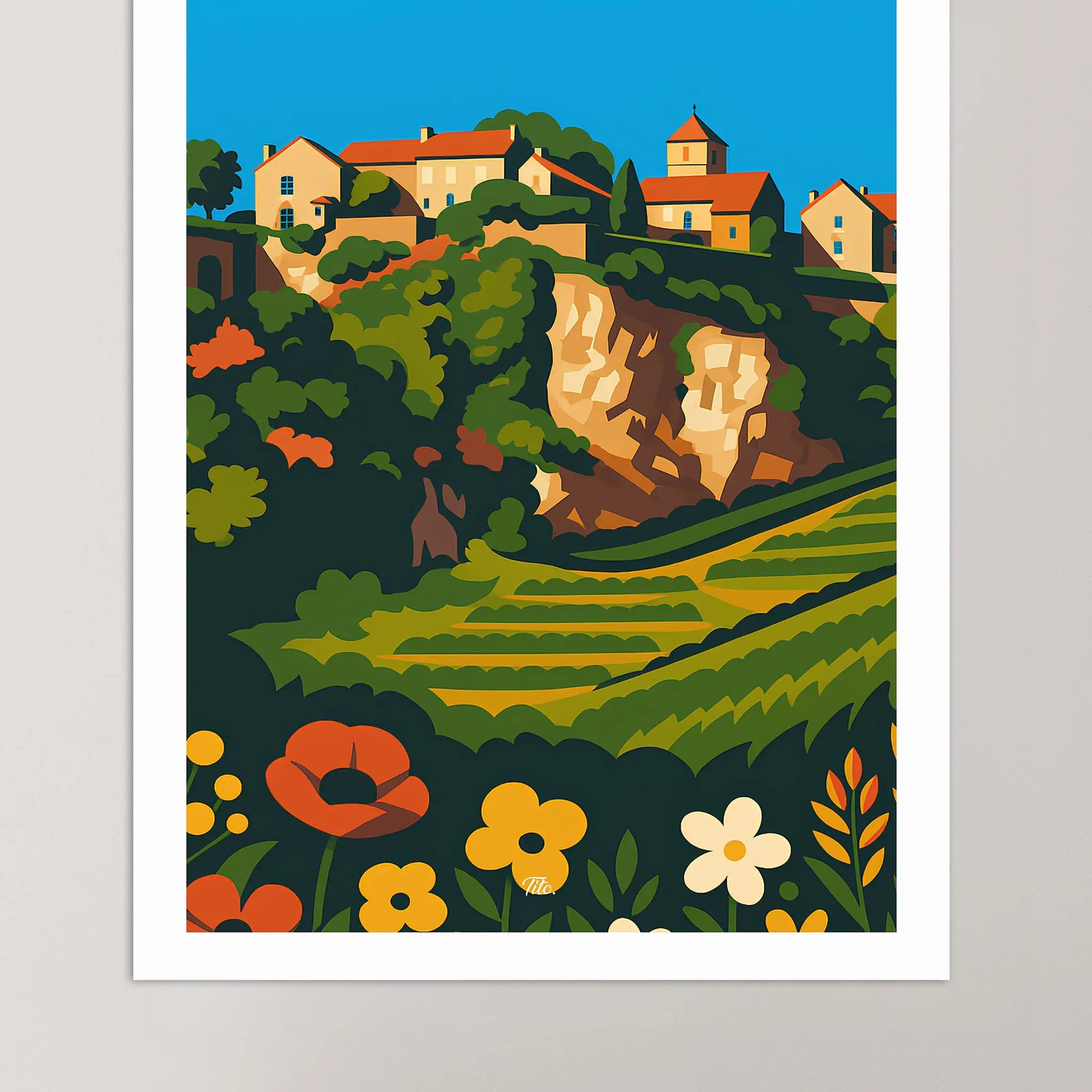 Affiche Jura - Poster vintage, impression artistique murale