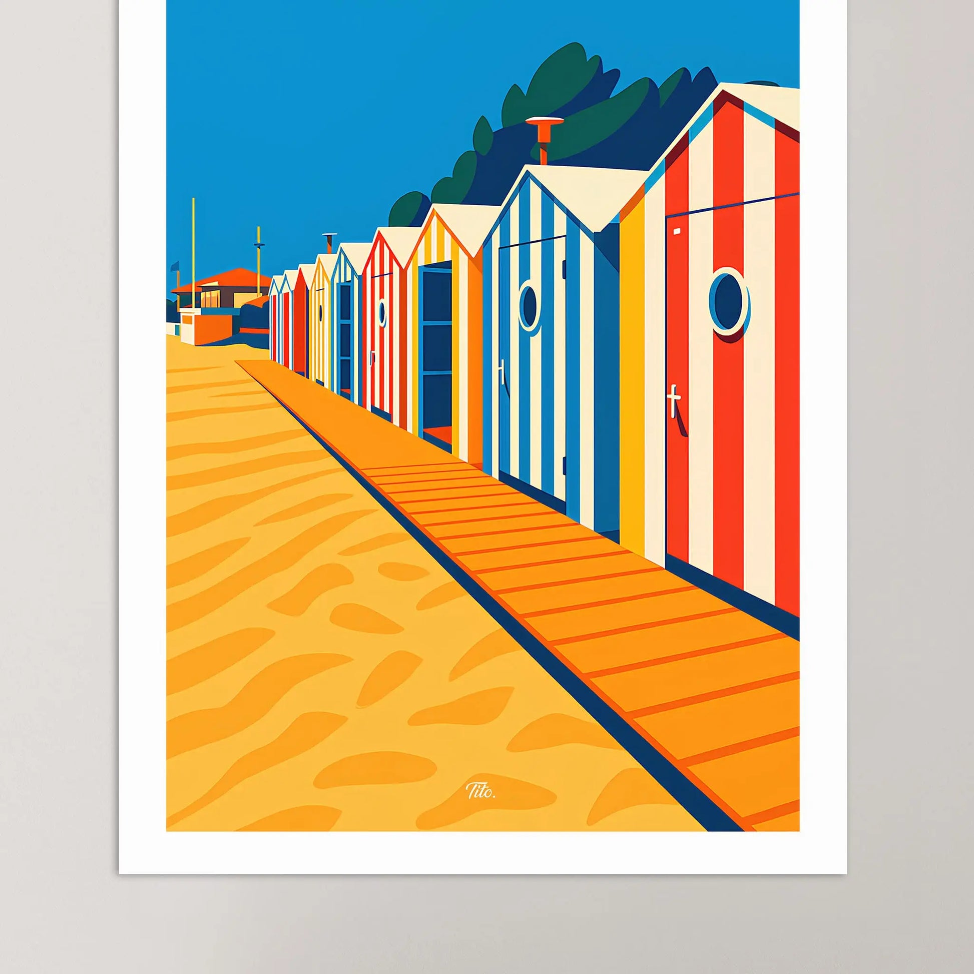 Affiche La Tranche-sur-Mer - Poster vintage, impression artistique murale