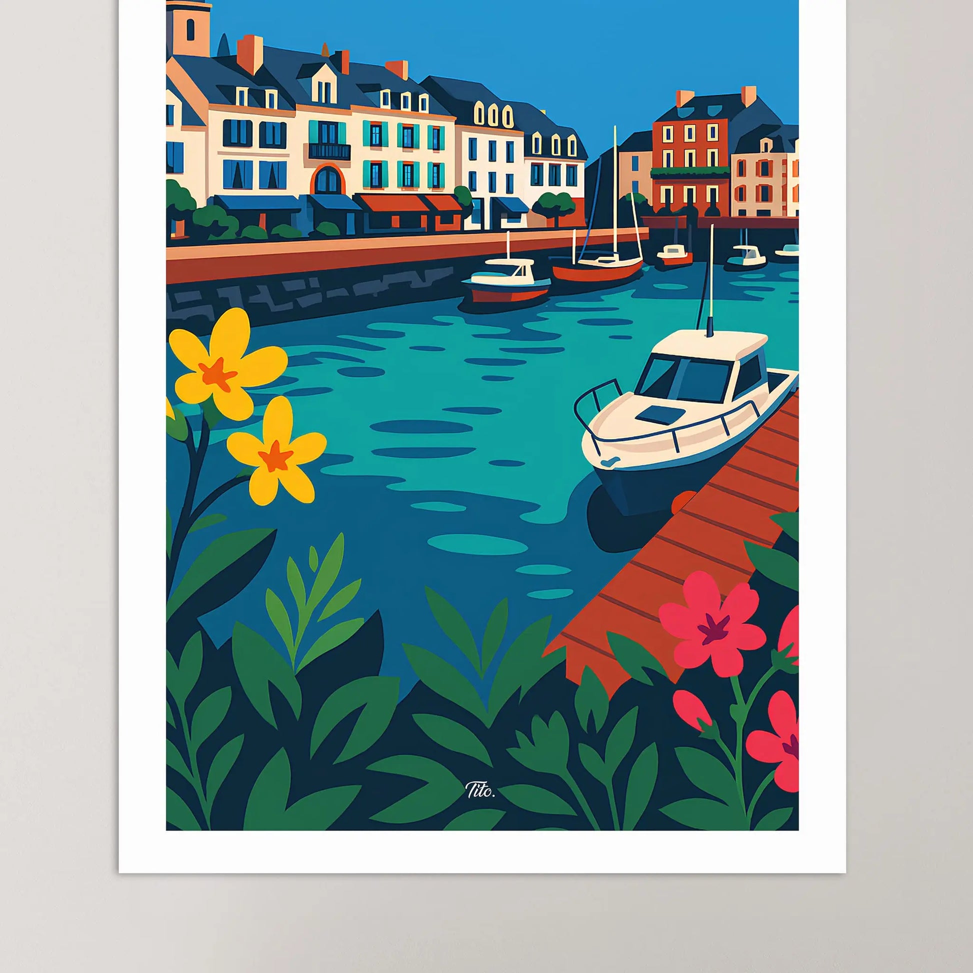 Affiche Le Croisic - Poster vintage, impression artistique murale