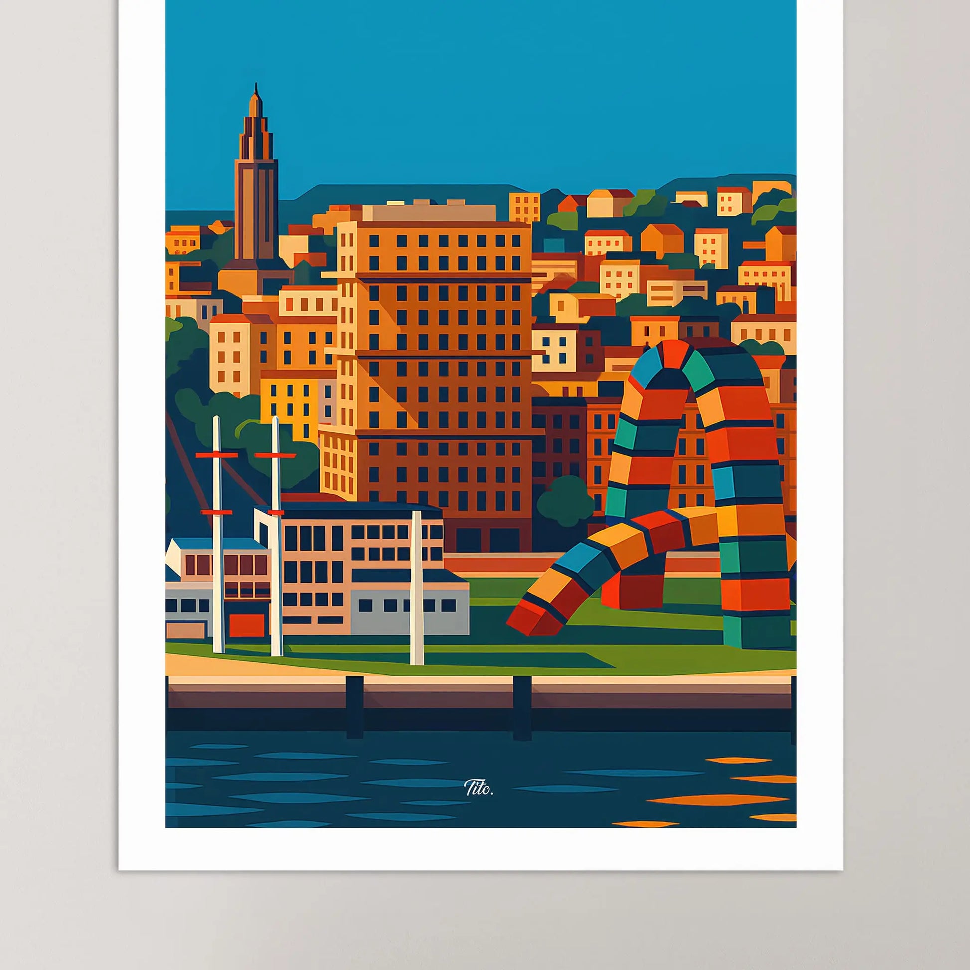 Affiche Le Havre - Poster vintage, impression artistique murale