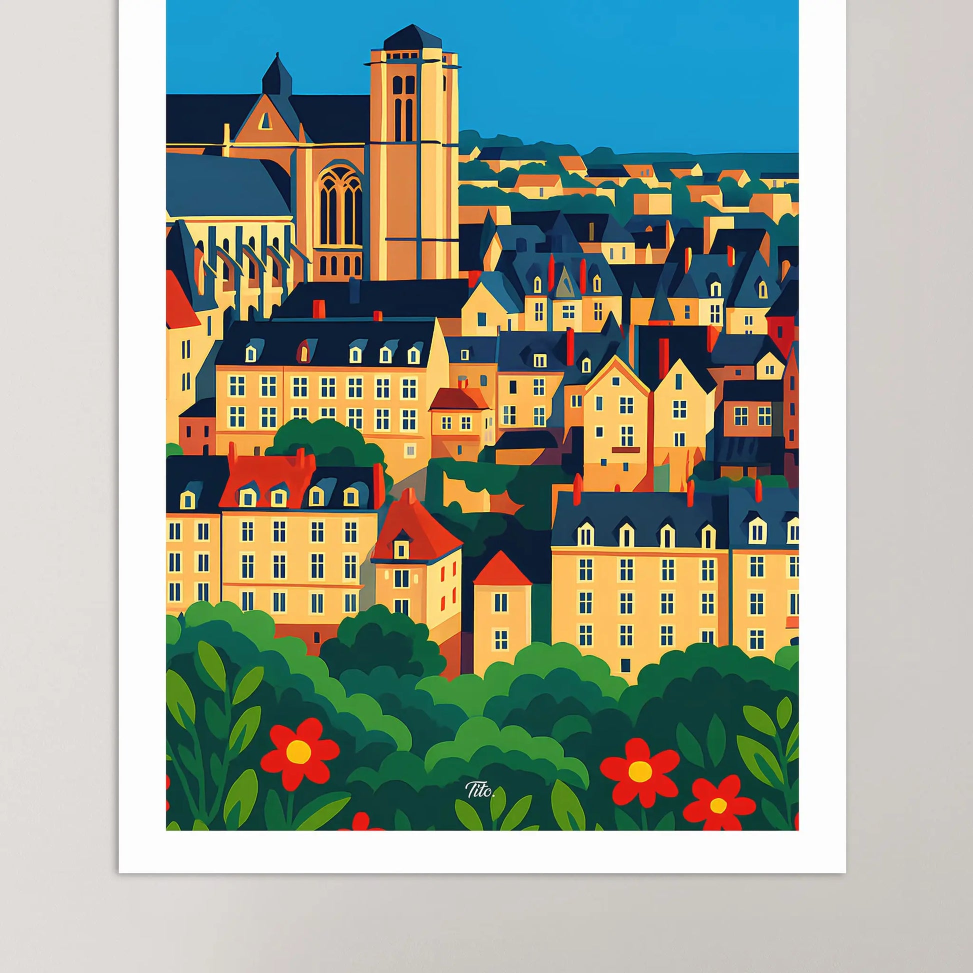 Affiche Le Mans - Poster vintage, impression artistique murale