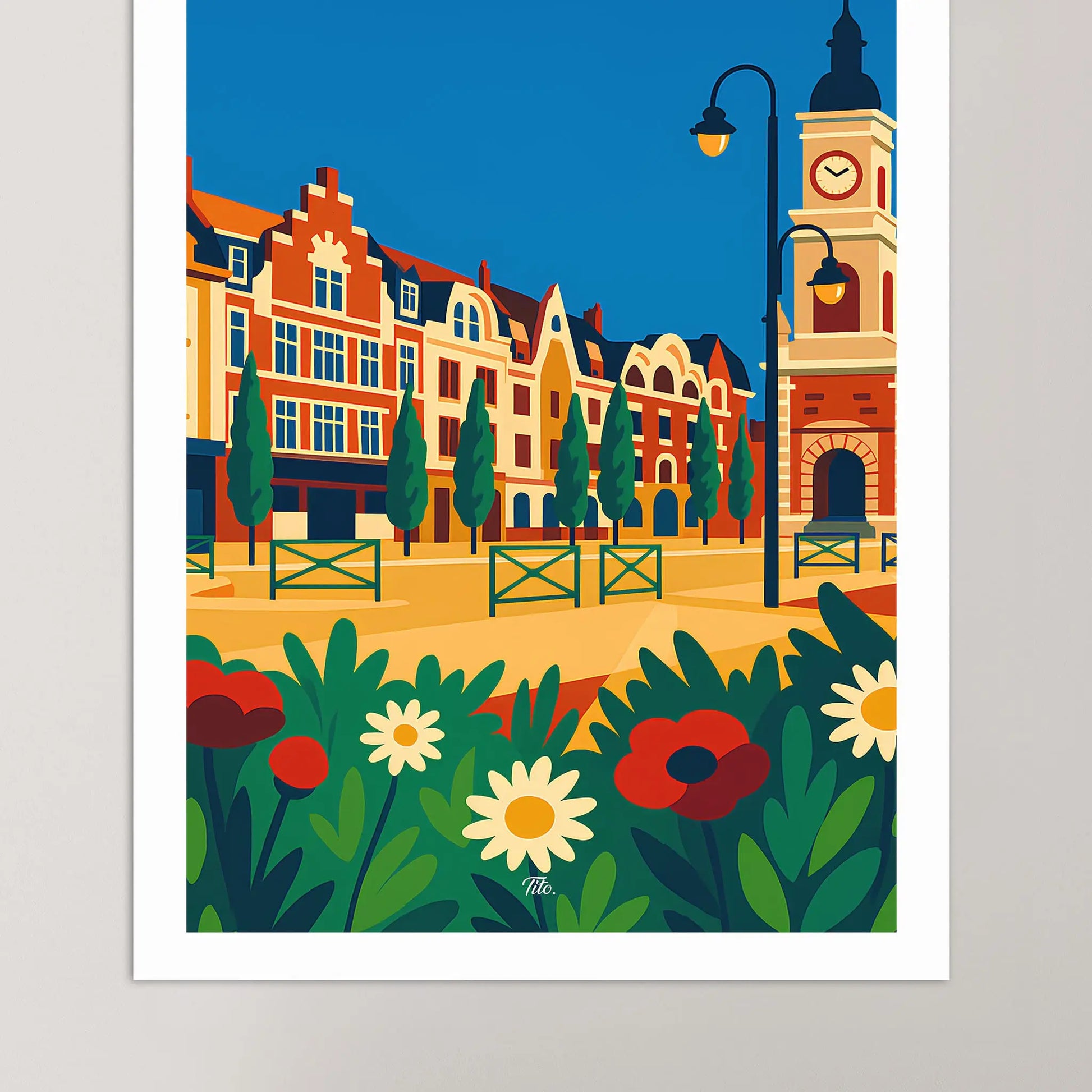 Affiche Lens - Poster vintage, impression artistique murale