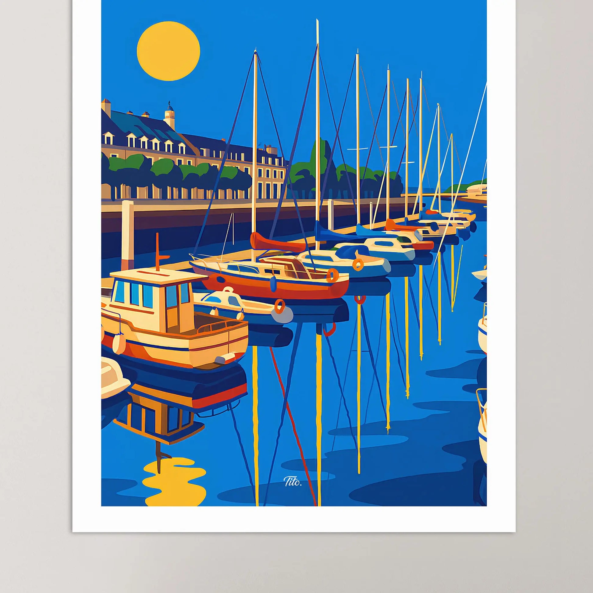 Affiche Lorient - Poster vintage, impression artistique murale