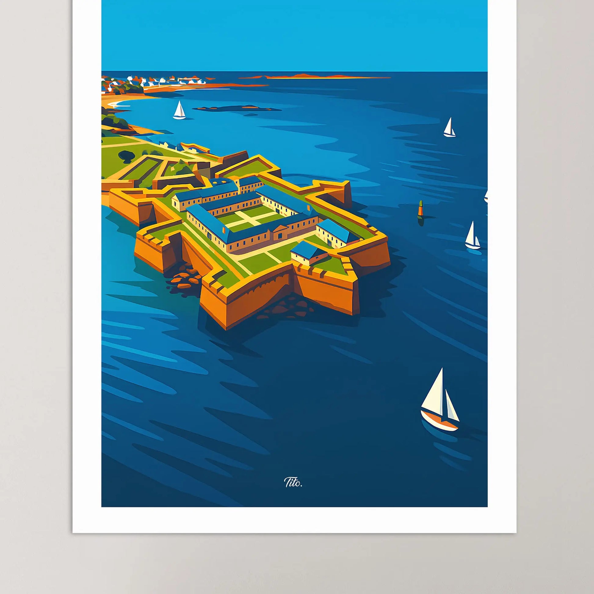 Affiche Lorient - Poster vintage, impression artistique murale