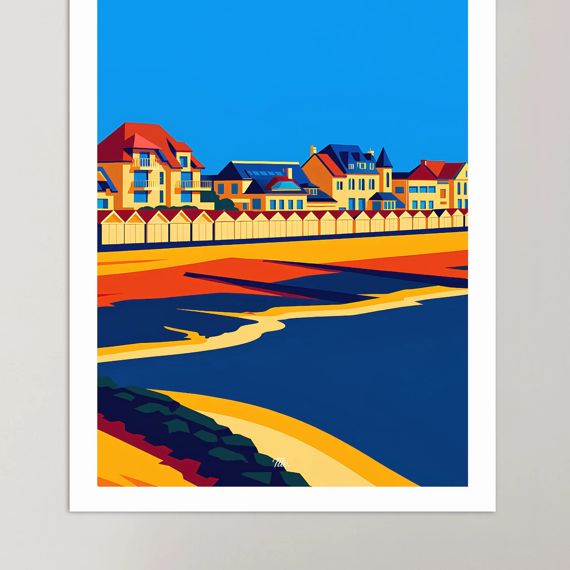 Affiche Luc-sur-Mer - Poster vintage, impression artistique murale