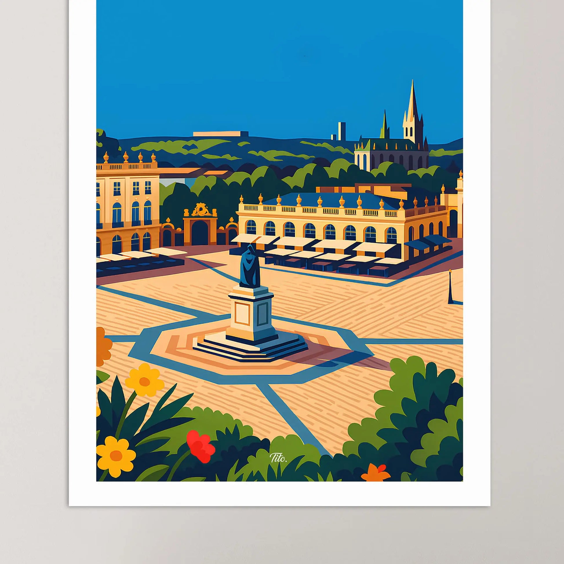 Affiche Nancy - Poster vintage, impression artistique murale
