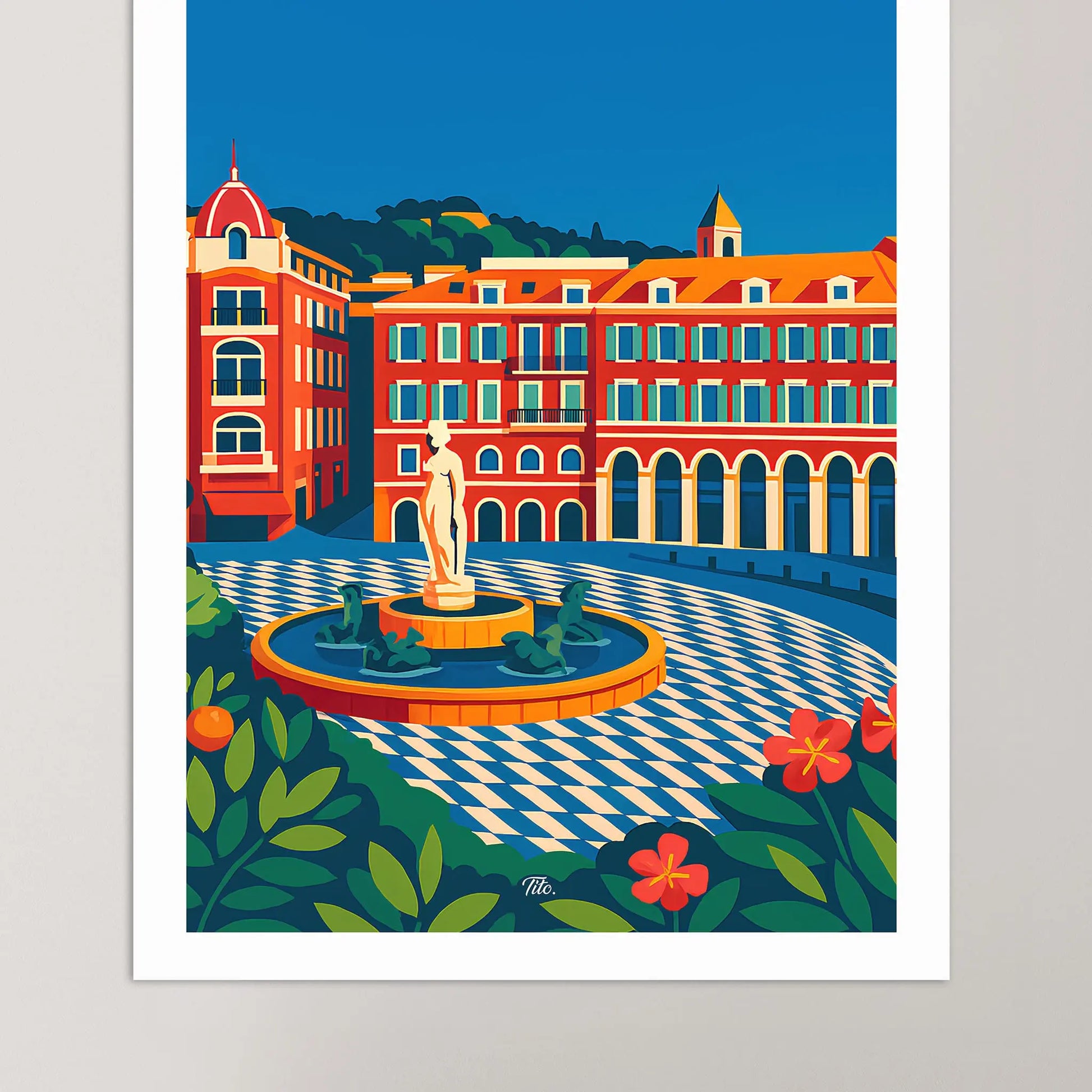 Affiche Nice - Poster vintage, impression artistique murale