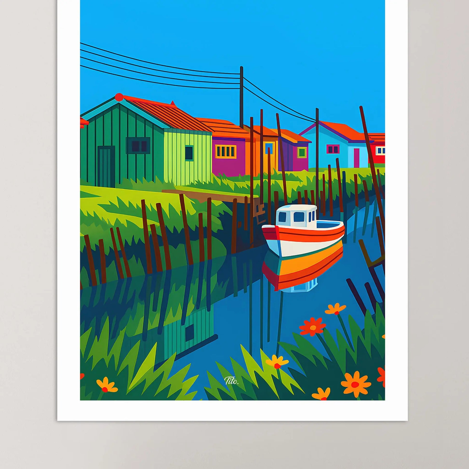 Affiche Île d’Oléron - Poster vintage, impression artistique murale