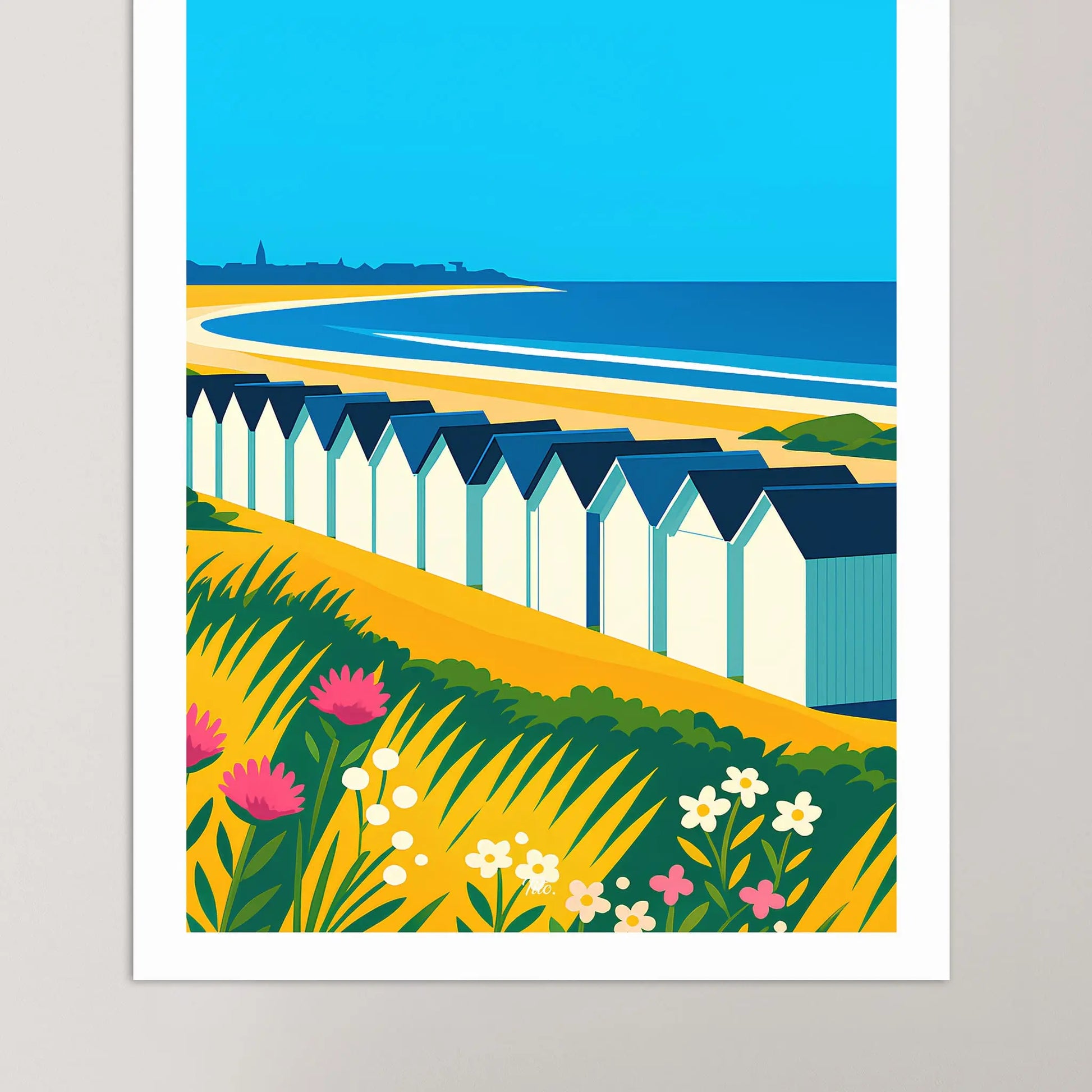 Affiche Ouistreham - Poster vintage, impression artistique murale