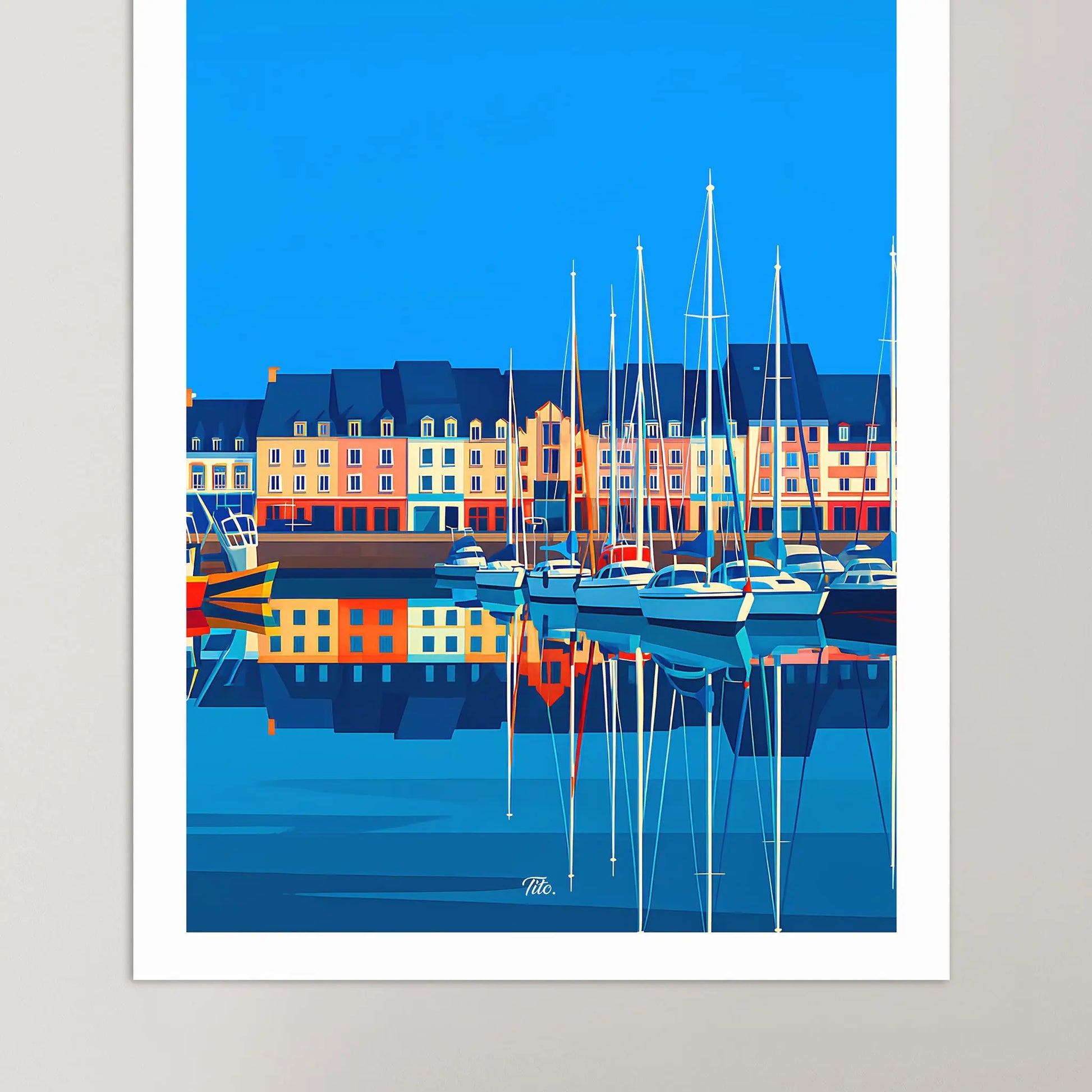 Affiche Paimpol - Poster vintage, impression artistique murale