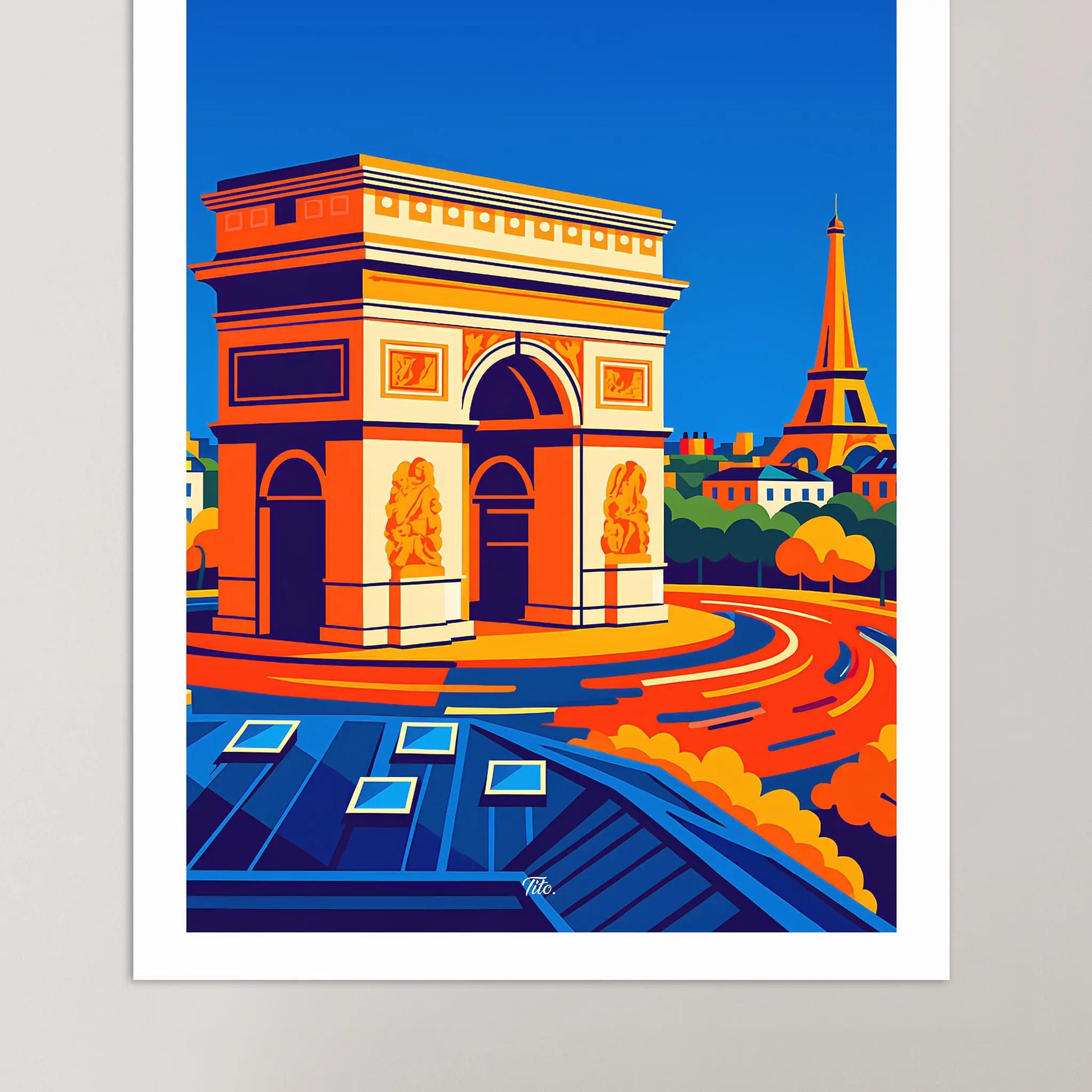 Affiche Paris - Poster vintage, impression artistique murale