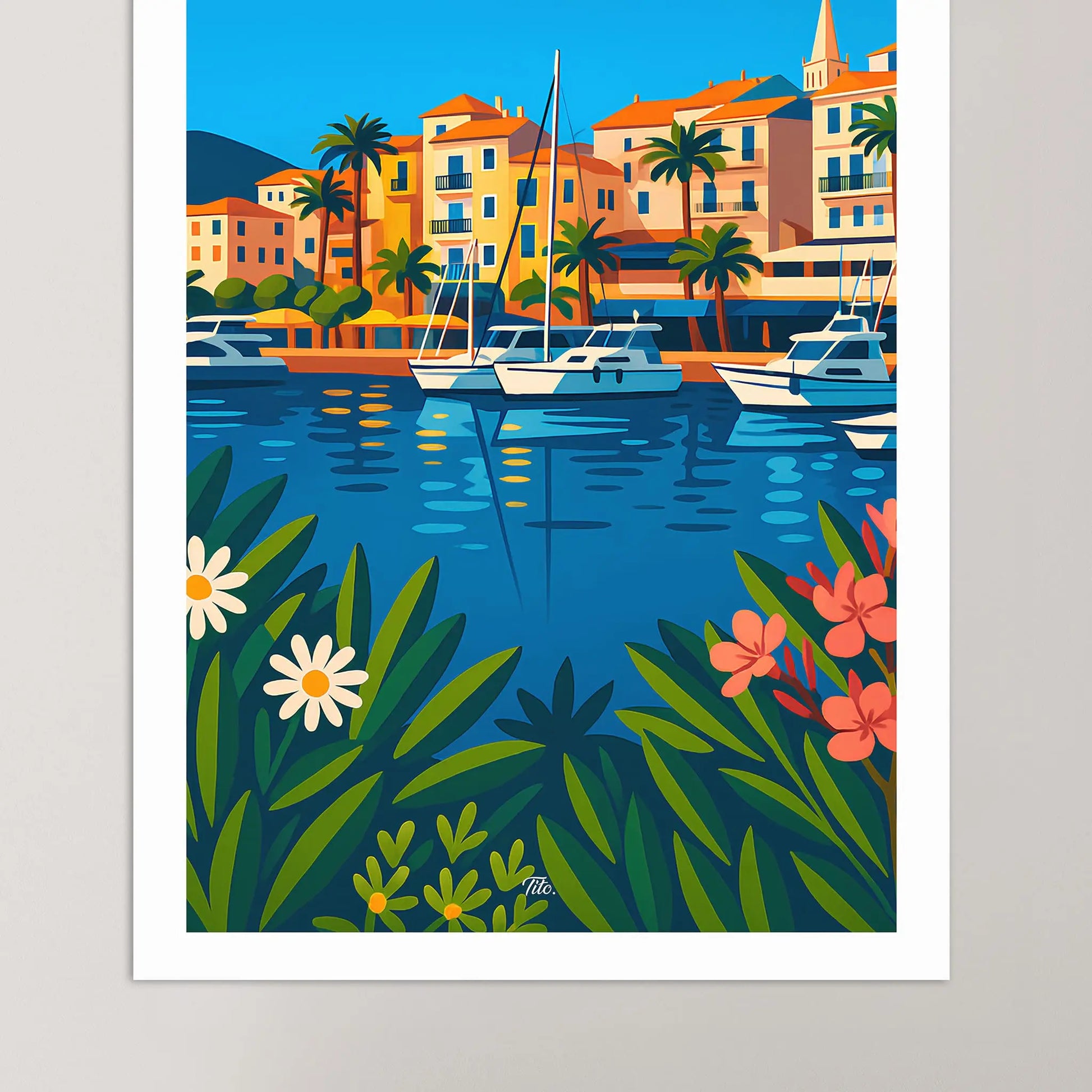 Affiche Porto-Vecchio - Poster vintage, impression artistique murale