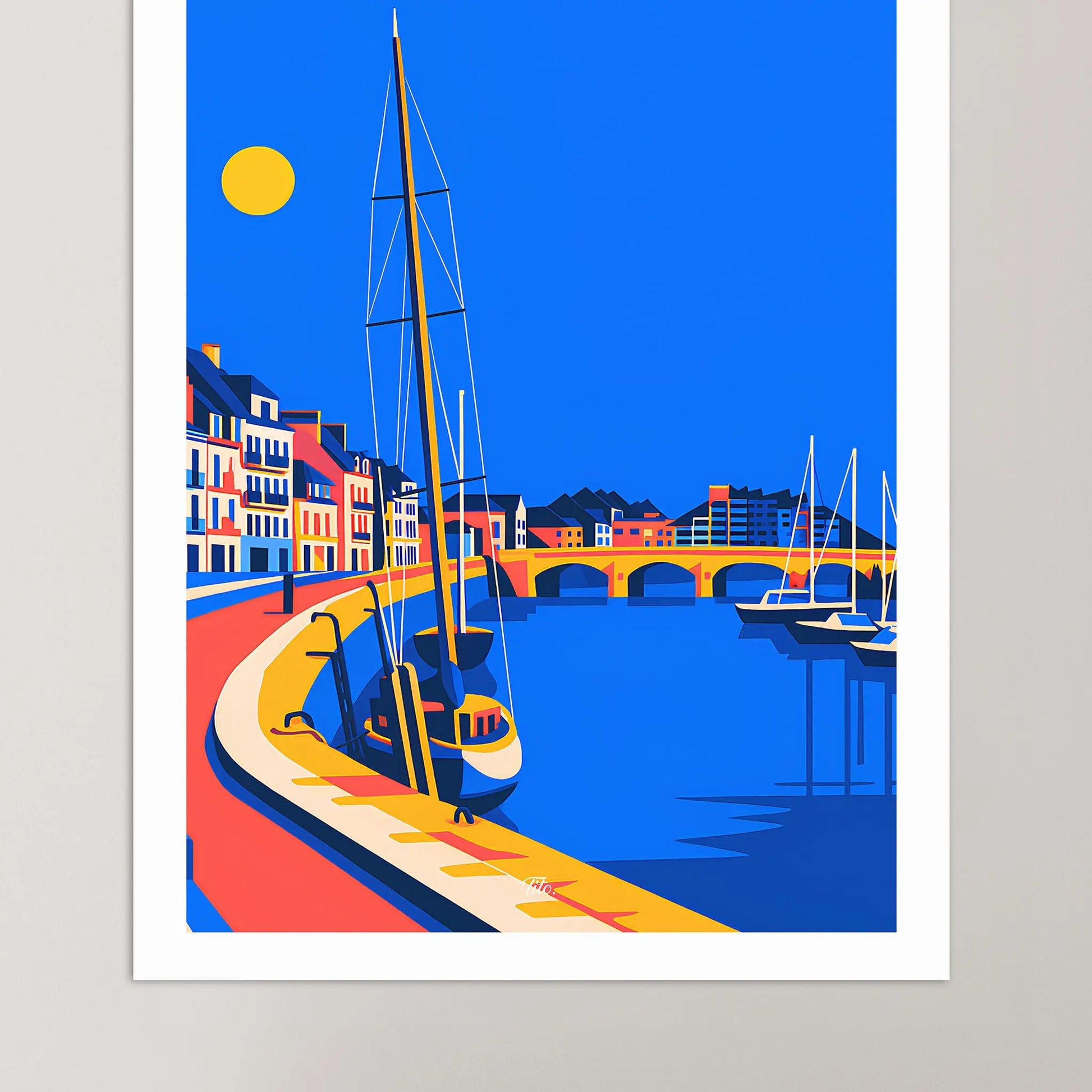 Affiche Le Pouliguen - Poster vintage, impression artistique murale