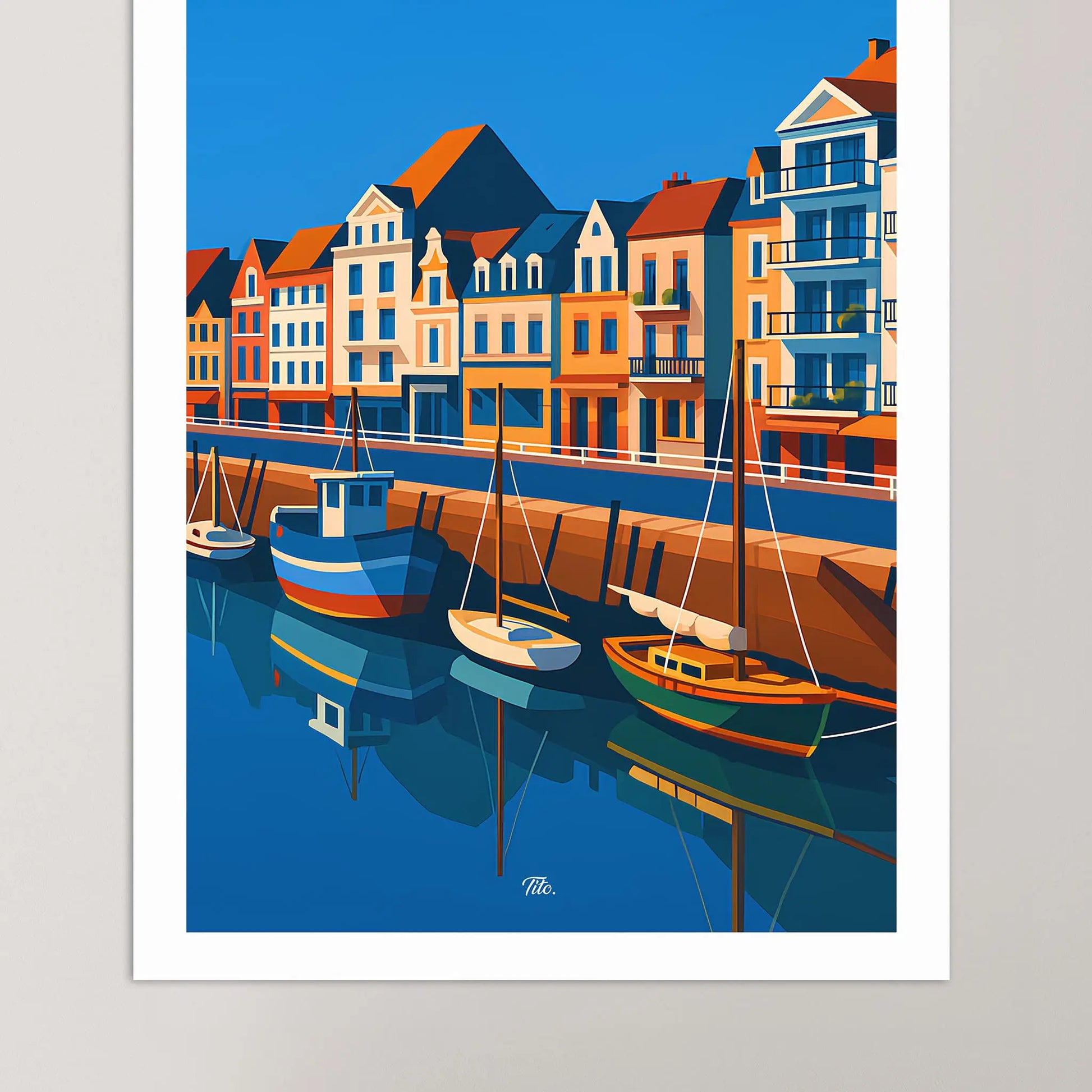 Affiche Le Pouliguen - Poster vintage, impression artistique murale