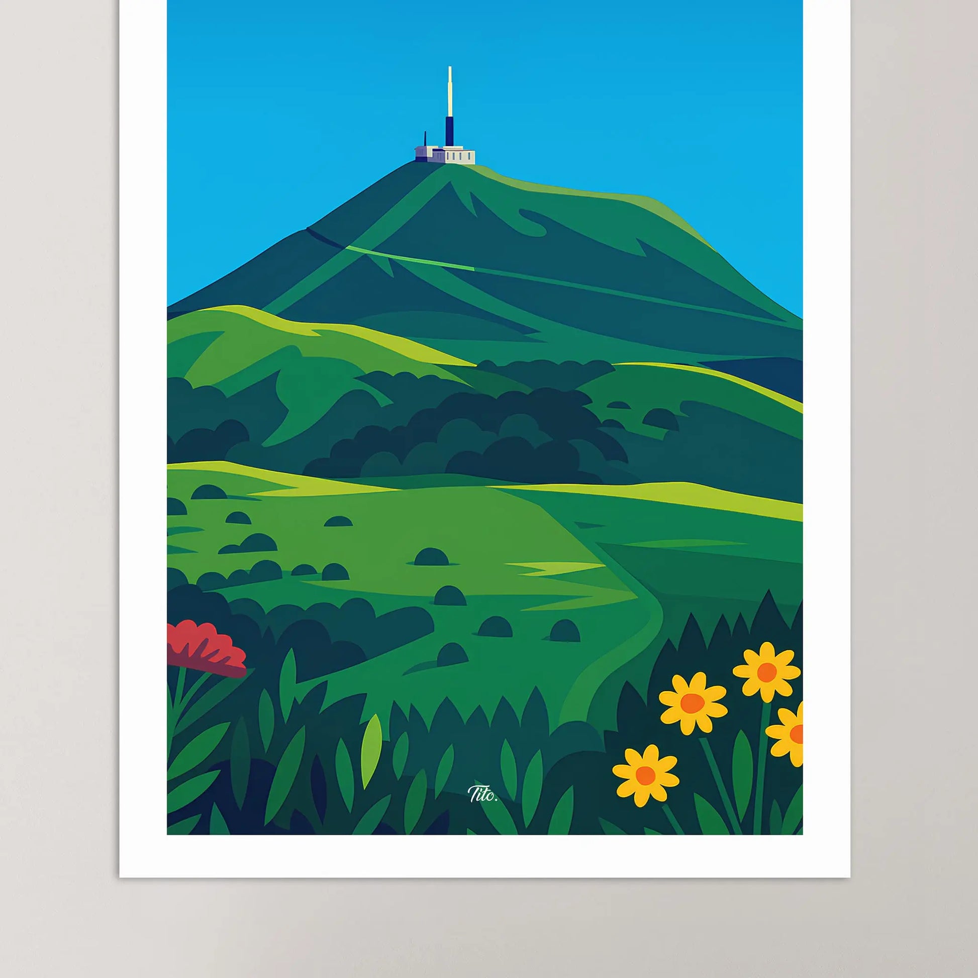 Affiche Puy-de-Dôme - Poster vintage, impression artistique murale