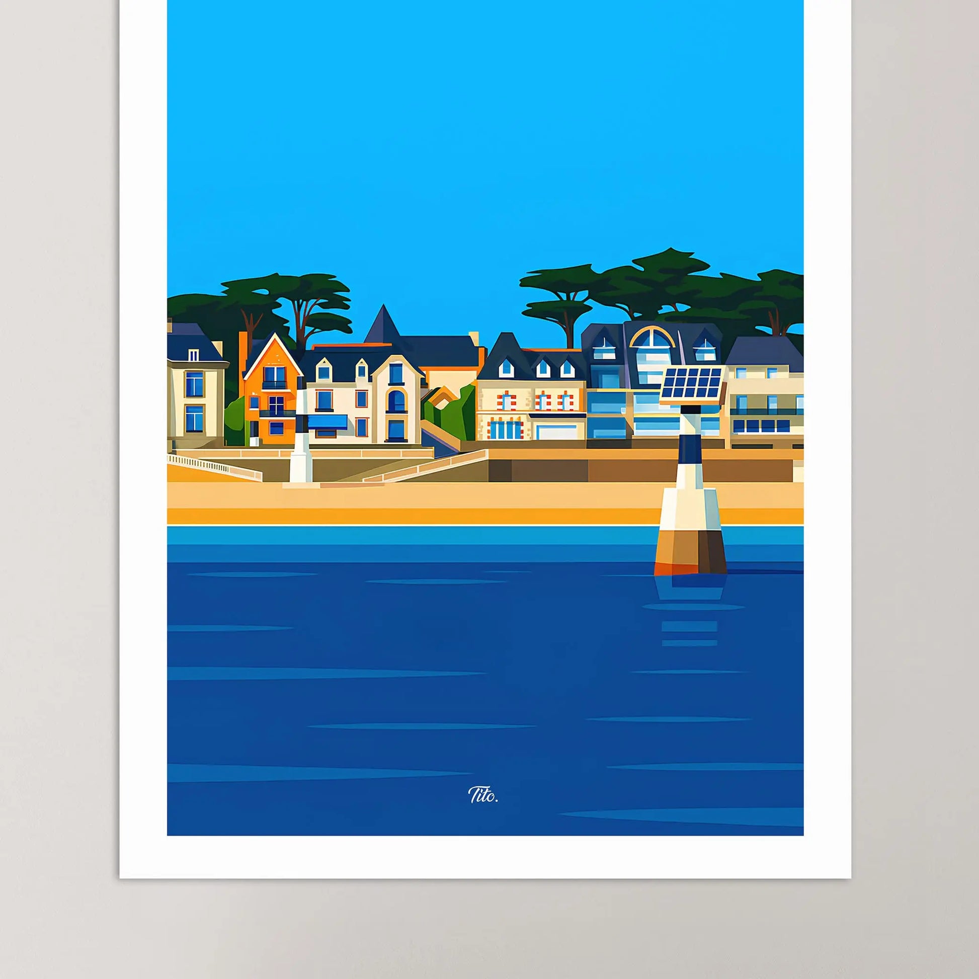 Affiche Quiberon - Poster vintage, impression artistique murale