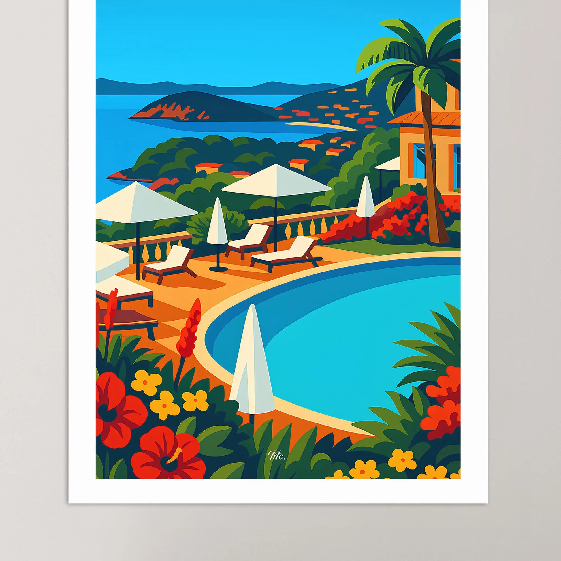 Affiche Rayol-Canadel - Poster vintage, impression artistique murale