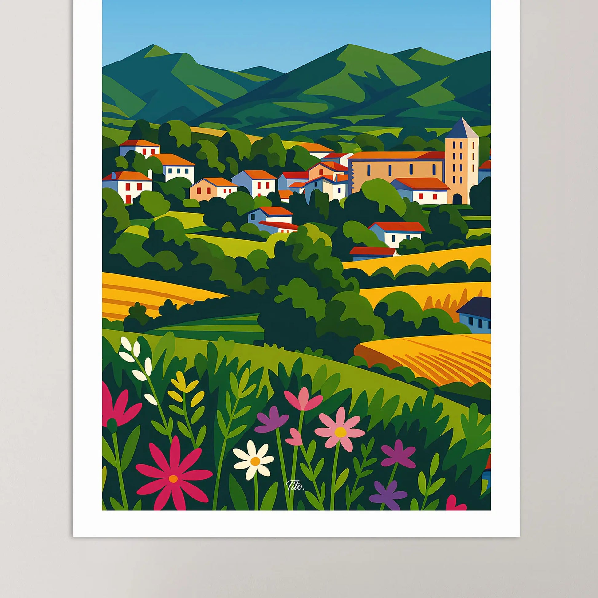 Affiche Sare - Poster vintage, impression artistique murale