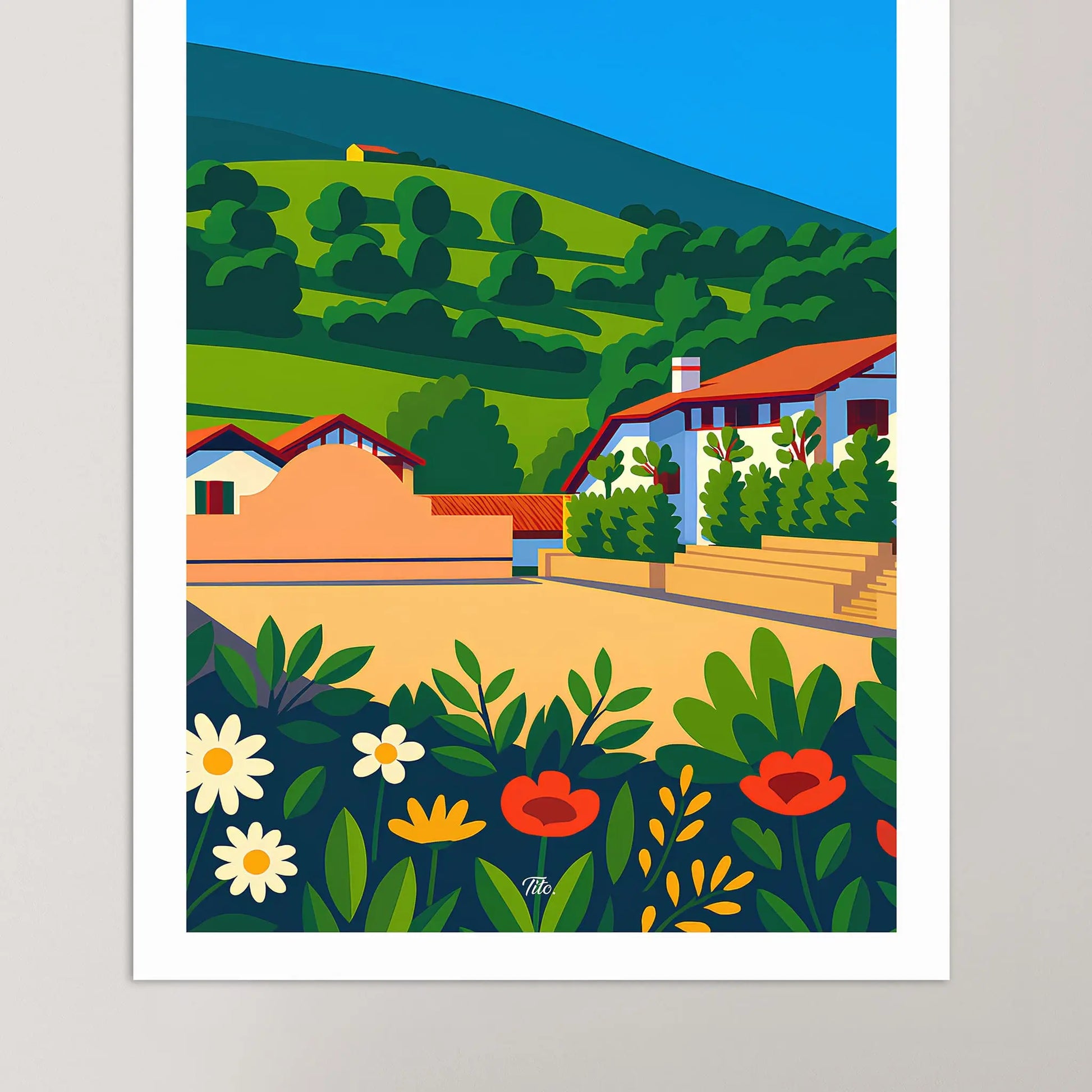 Affiche Sare - Poster vintage, impression artistique murale