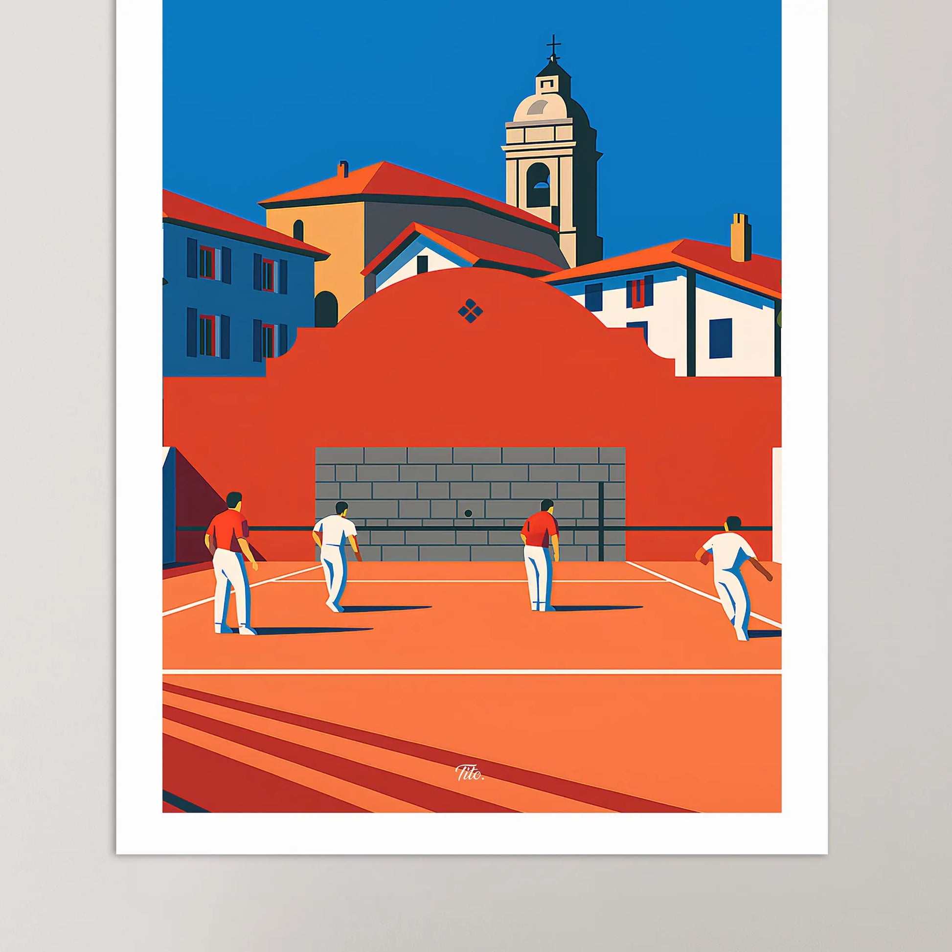 Affiche Urrugne - Poster vintage, impression artistique murale