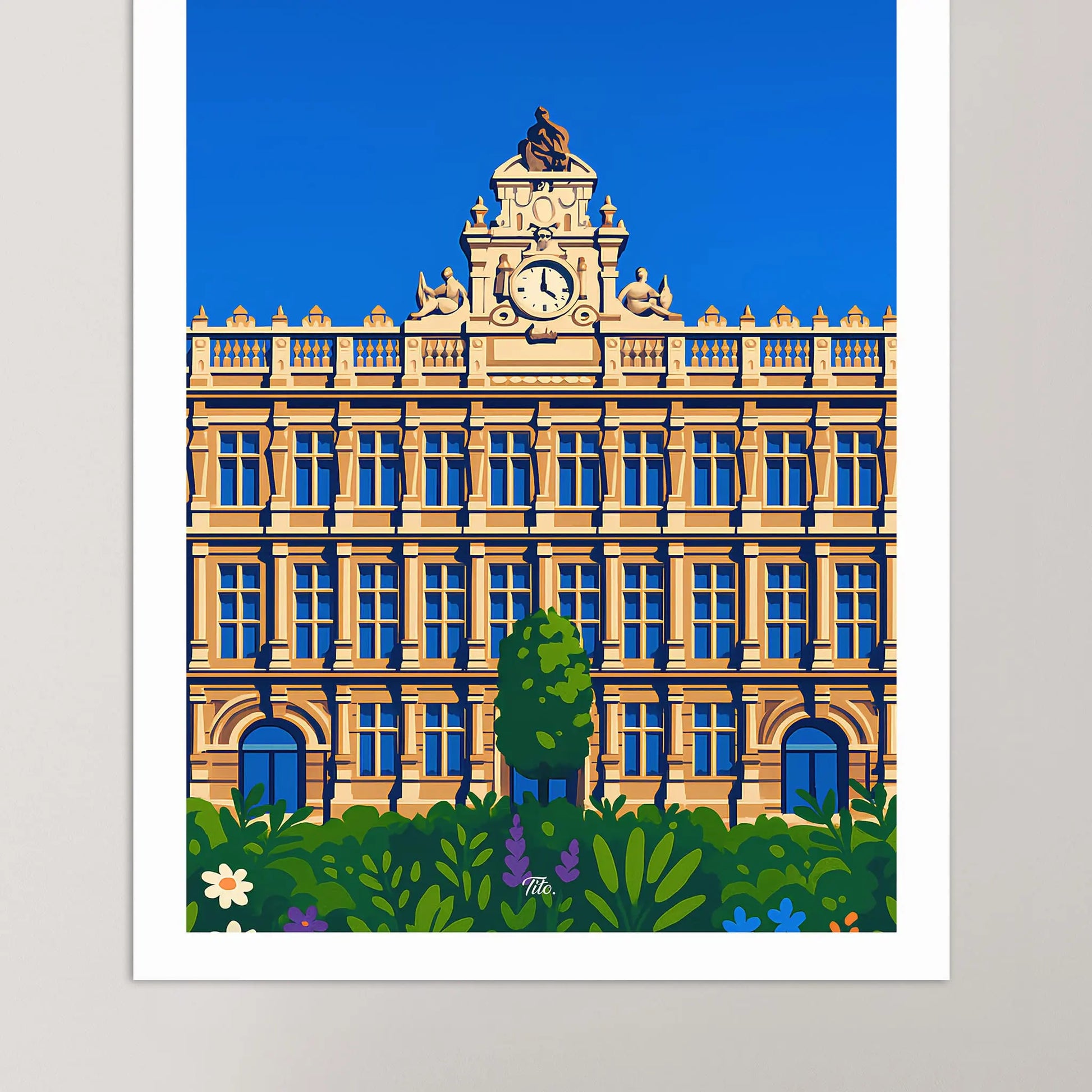 Affiche Valenciennes - Poster vintage, impression artistique murale