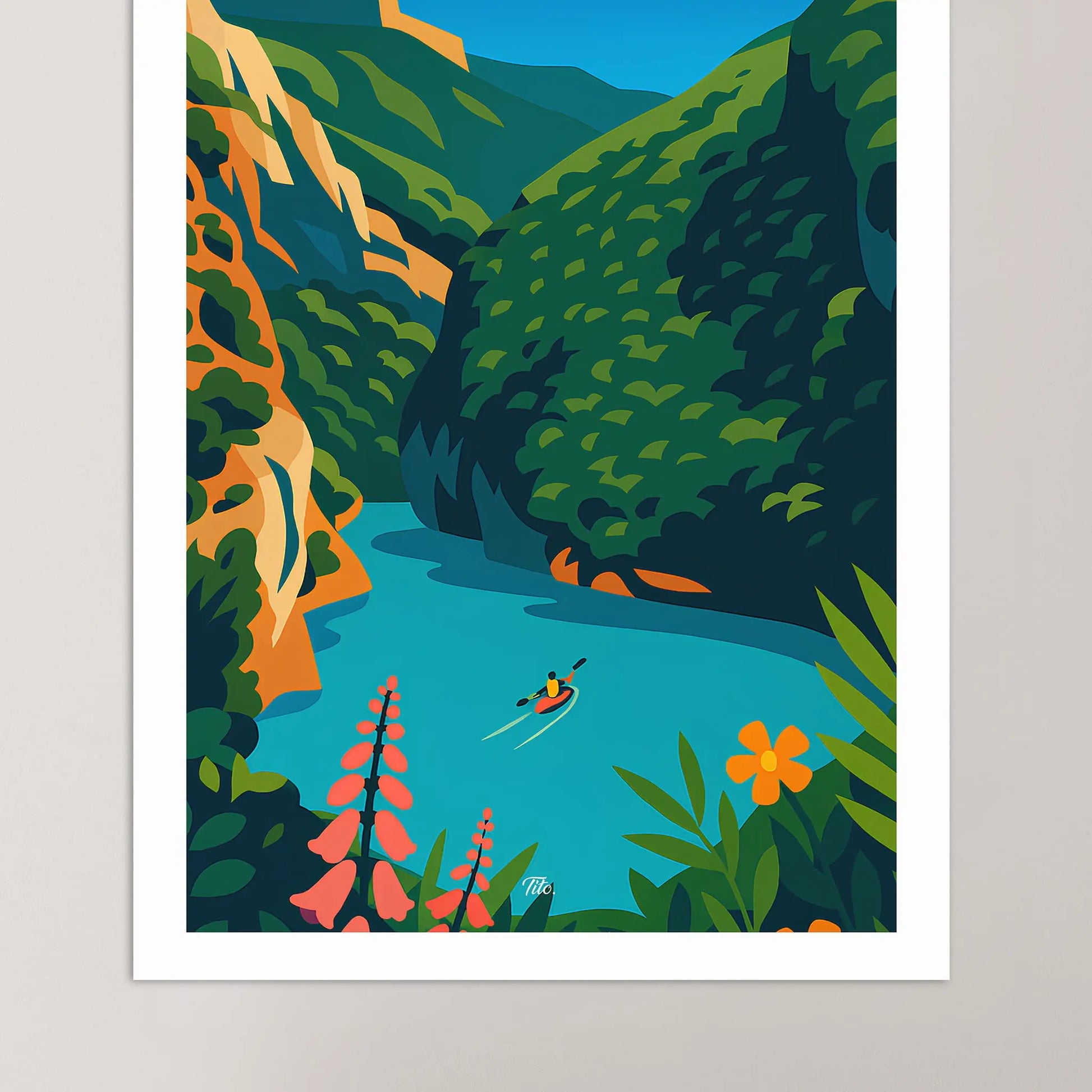 Affiche Verdon - Poster vintage, impression artistique murale